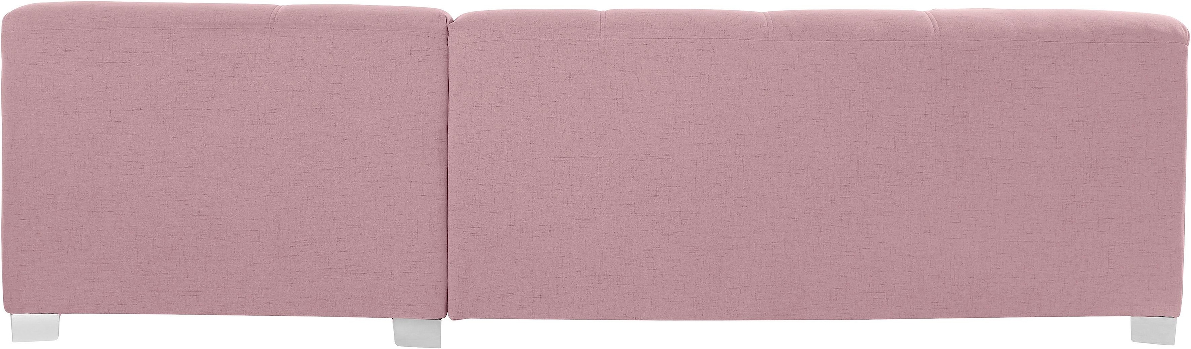 DOMO collection Ecksofa »Bero, elegant und zeitlos, flache Armlehnen, L-Form«, fester Sitzkomfort, wahlweise mit Bettfunktion