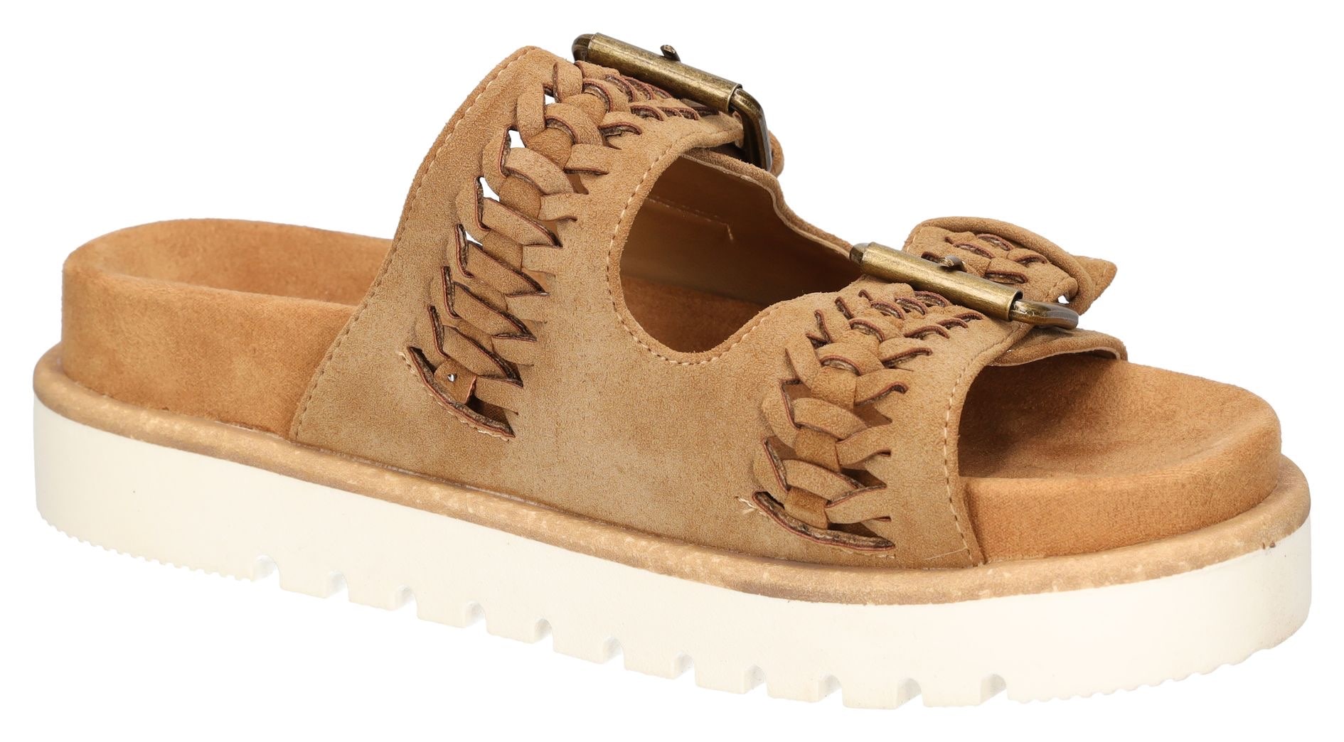 Mustang Shoes Pantolette, Sandale, Plateausandale, Pool Slides mit komfortablem Tieffußbett