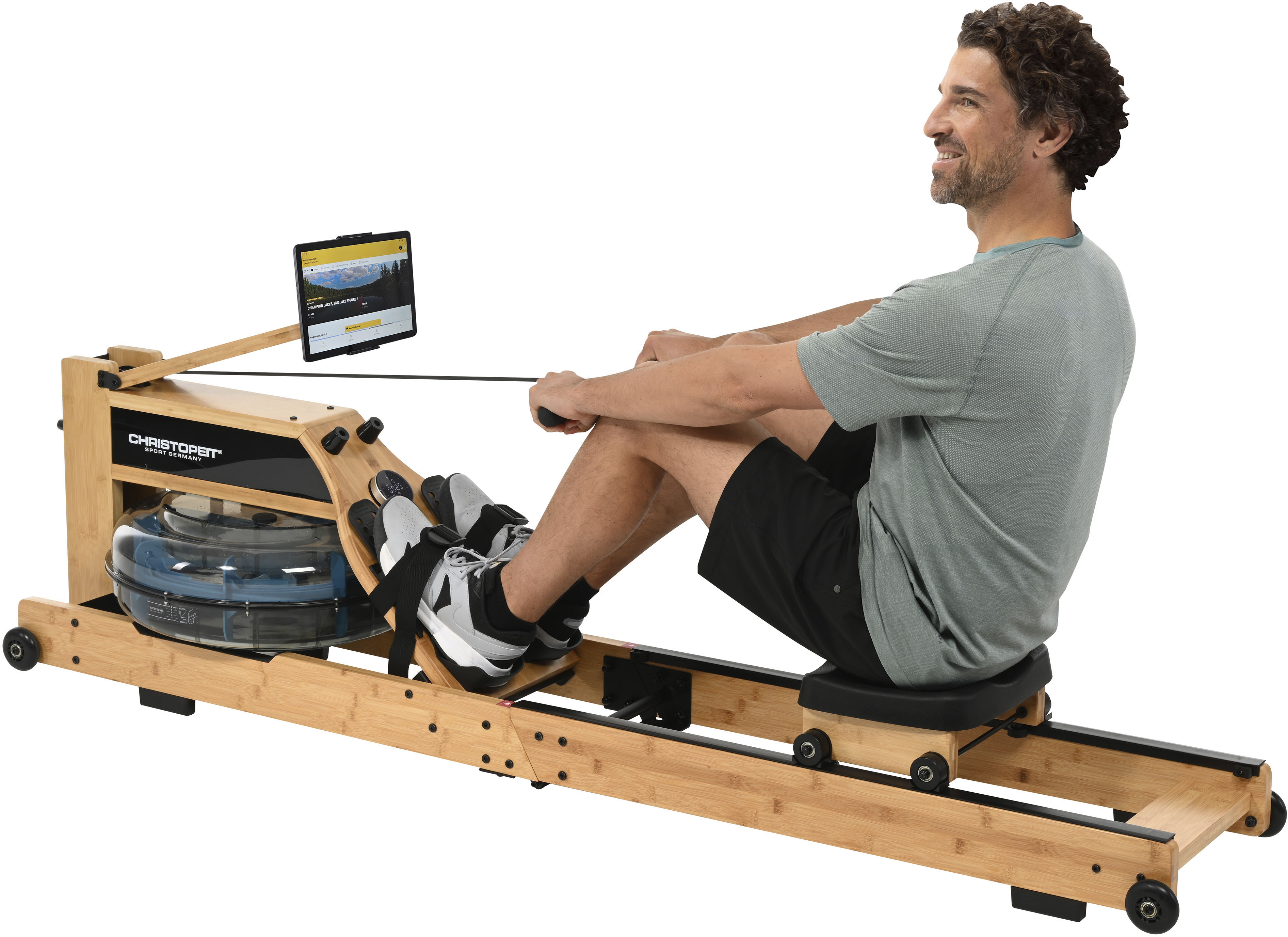 Thumbnail - Christopeit Sport Rudergerät "Wasserrudergerät Colorado" kompatibel mit Kinomap- App