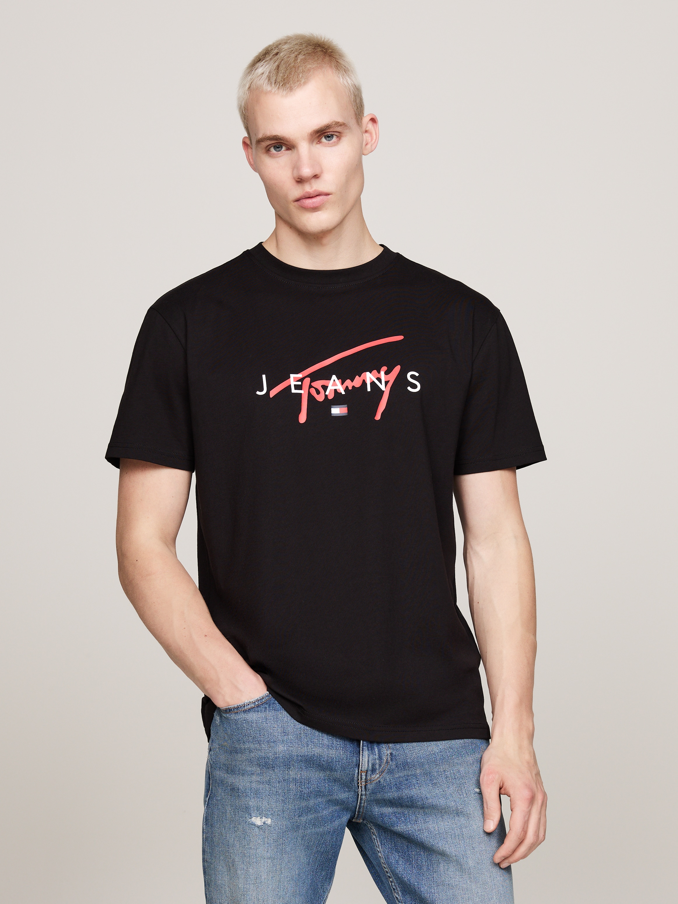 T-Shirt »TJM REG SIGNATURE TWIST TEE EXT«, großes Signatur-Logo auf Brust