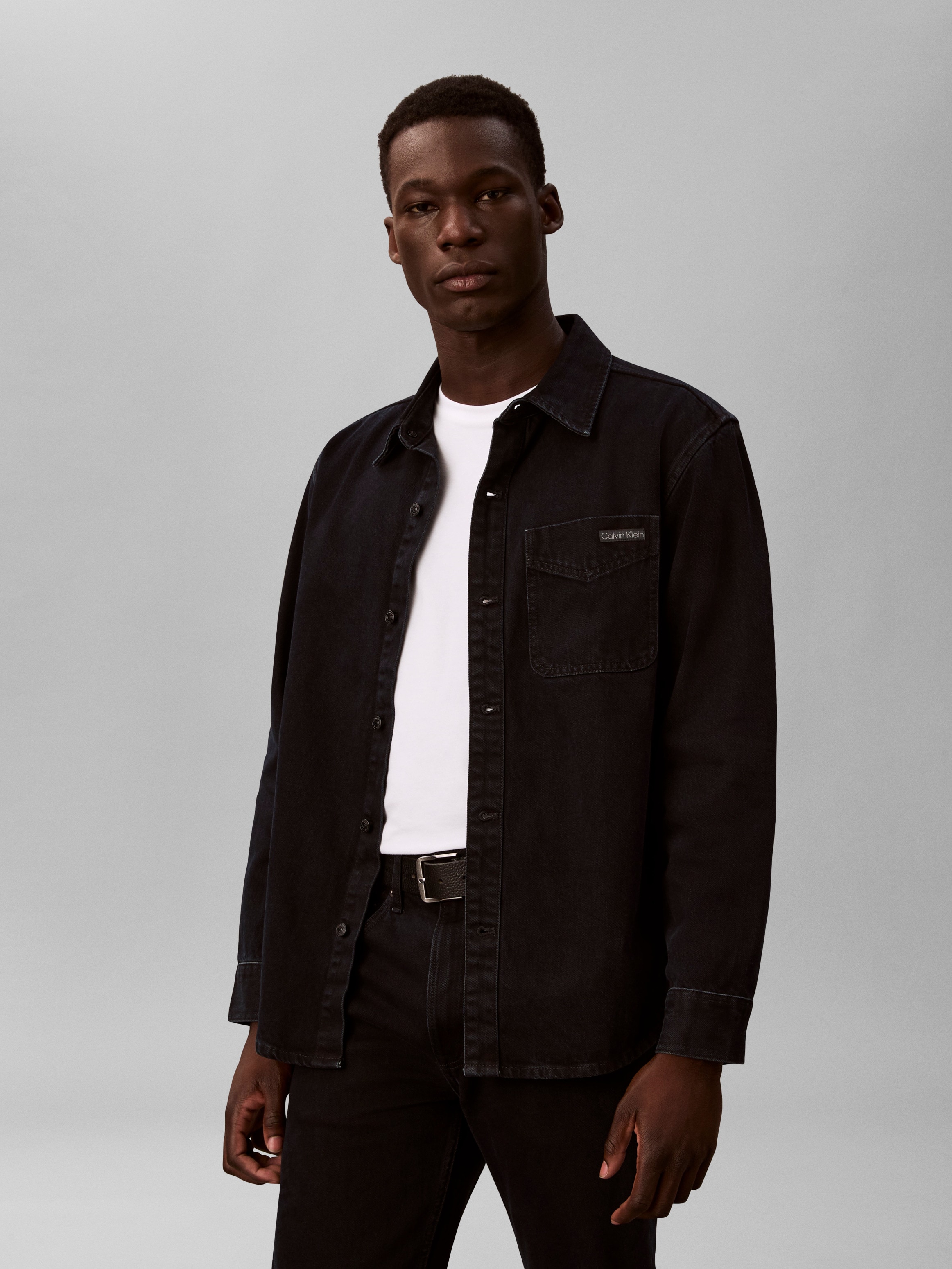 Calvin Klein Jeans Jeanshemd Regular fit mit Rundhalsausschnitt günstig online kaufen