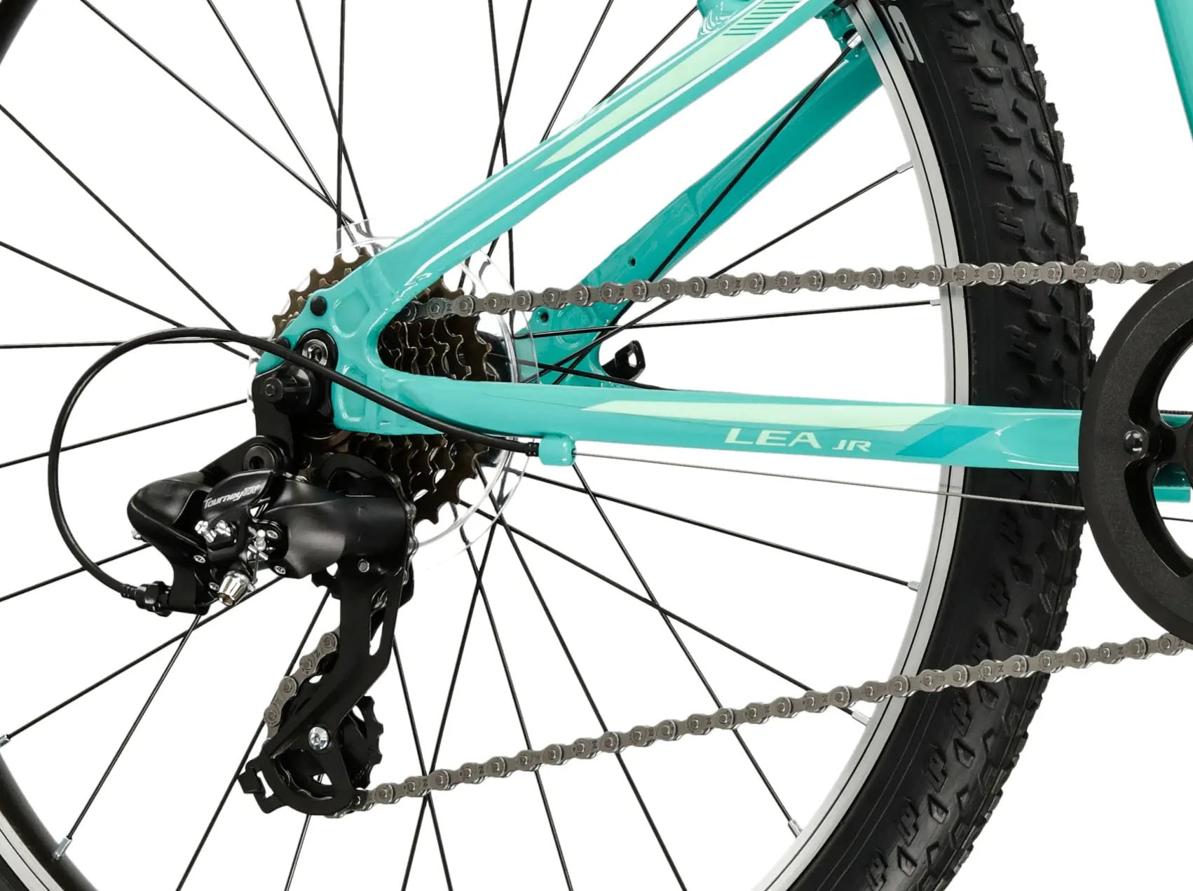 Kross Kinderfahrrad »KROSS Kinderad 24" Lea JR 1.0 Blau 8 Gänge 2026« 8 Gang Shimano TOURNEY TX800 Schaltwerk Kettenschaltung