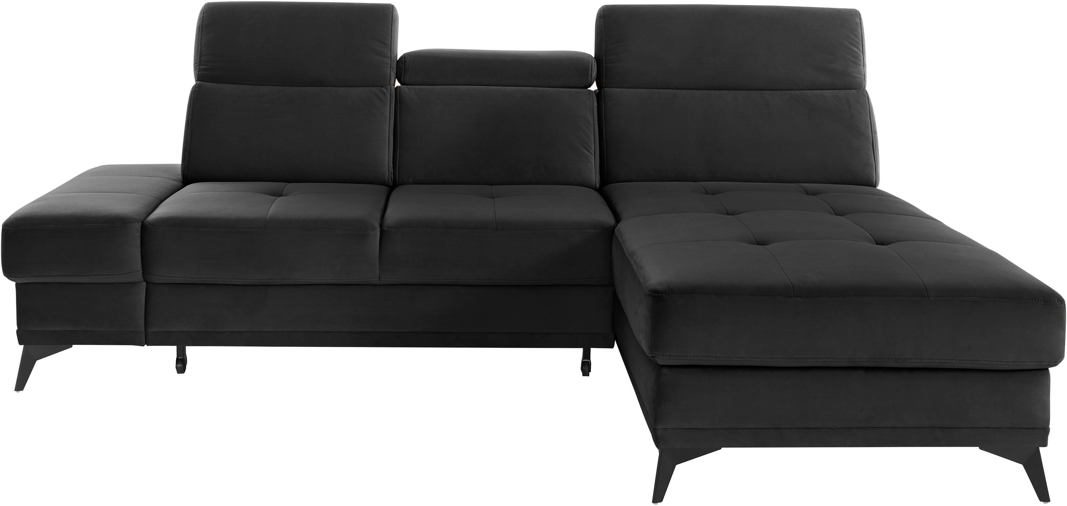 OTTO home Ecksofa "Cardiz L-Form" inkl.Kopfteilverstellung und Federkern wahlweise mit Schlaffunktion