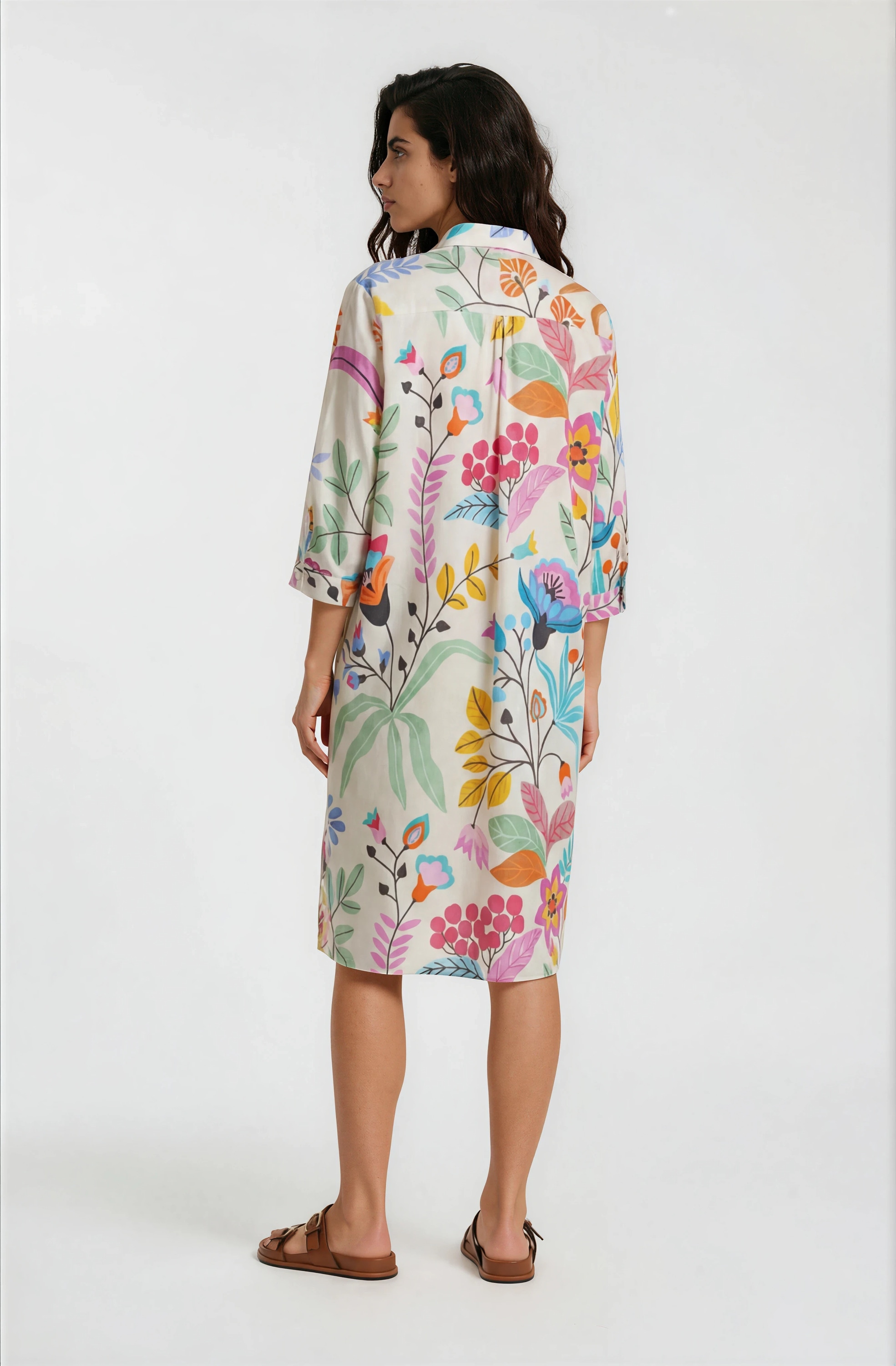 Milano Italy Sommerkleid Ohne Taschen aus Baumwolle