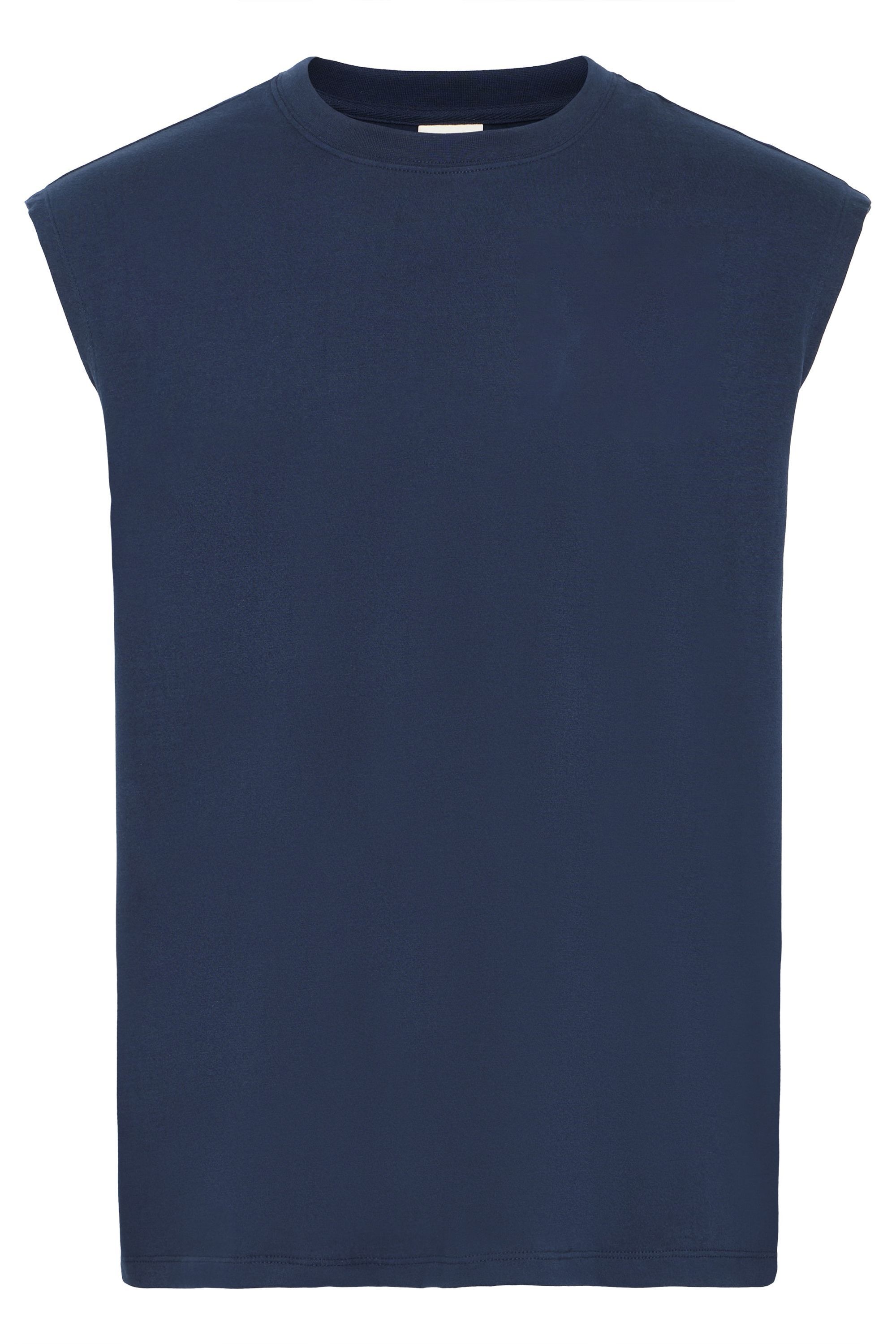 SOLID Herren Longtop "Rundhalsshirt SDBilo", blau, Gr. XL, Obermaterial: 50% Baumwolle CO. 50% Polyester PES., Tops