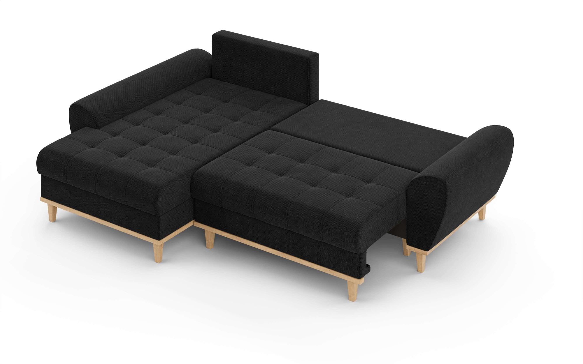 Home affaire Ecksofa »Ahrdorf mit Bettfunktion und Bettkasten, Maße: B/H/T 268/86/175 cm«, L-Form mit 3 Rückenkissen und moderne gerundete Armlehnen