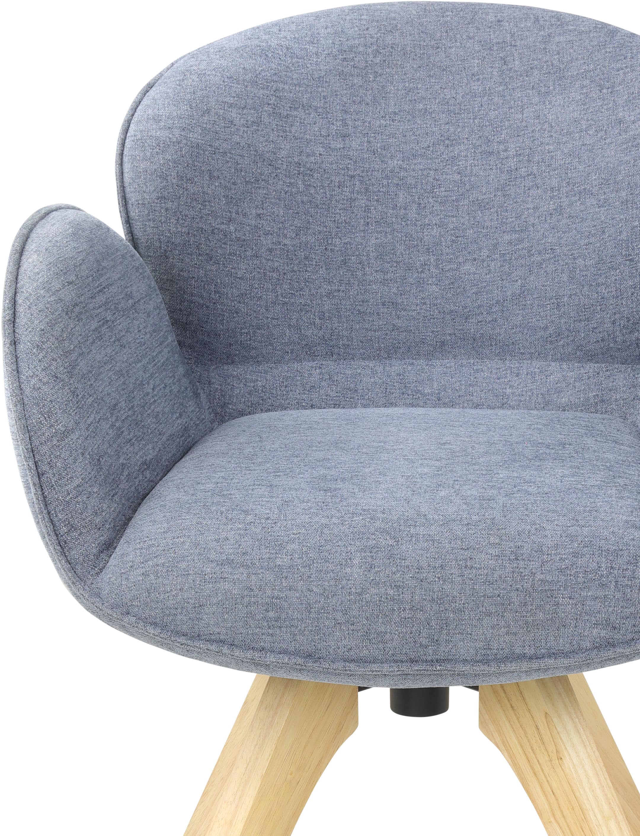 TOM TAILOR HOME Armlehnstuhl »WINGS ARMCHAIR«, (Set), 2 St., Chenille, mit Armlehnen, drehbar, Rückholfunktion, Massivholzgestell
