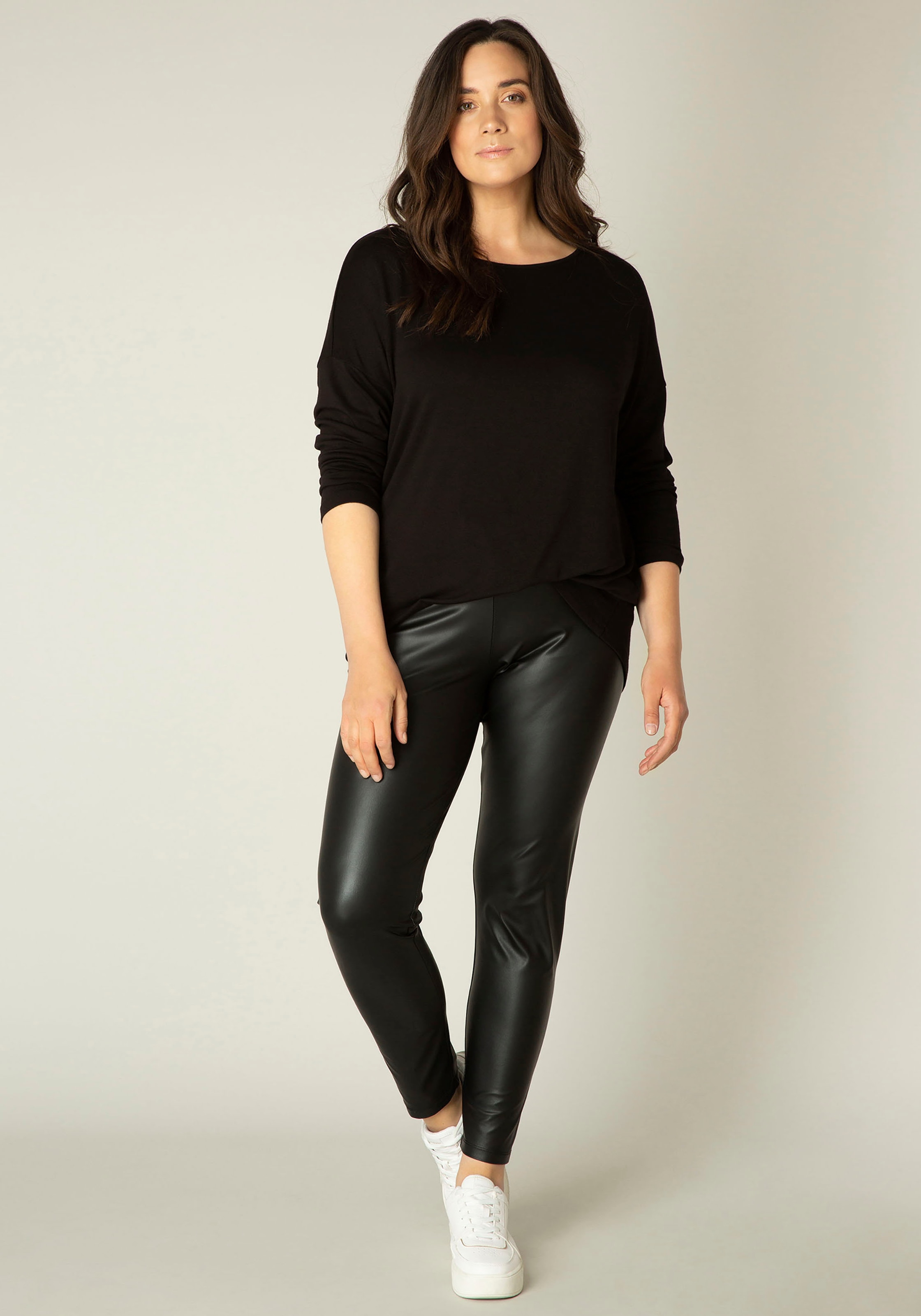 »Alene«, glänzender Leggings | Level bestellen Base In Curvy BAUR leicht online Lederimitat-Optik