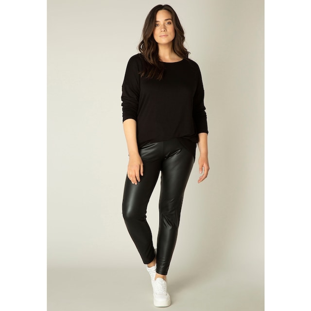 Base Level Curvy Leggings »Alene«, In leicht glänzender Lederimitat-Optik  online bestellen | BAUR