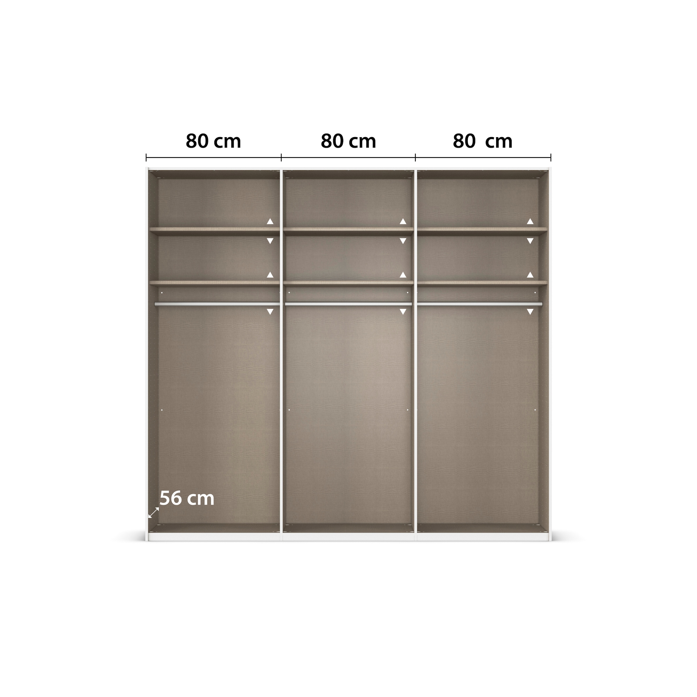 rauch Schwebetürenschrank »Kleiderschrank Schrank Garderobe Schlafzimmerschrank CONTIDO«, (in 3 verschiedenen Ausstattungen BASIC/CLASSIC/PREMIUM), aus hochwertigem Material in 6 Breiten 2 Griff-Farben MADE IN GERMANY