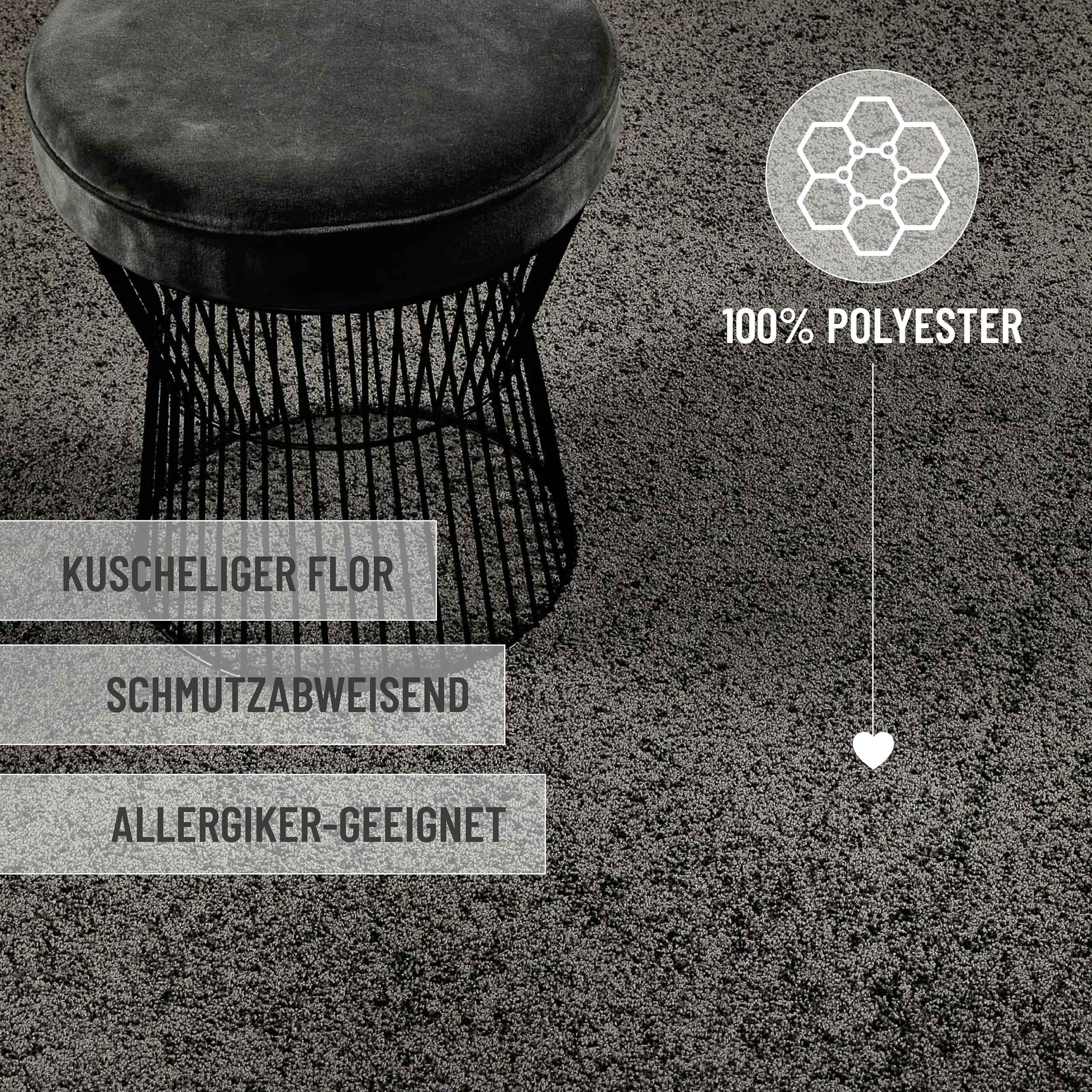 Wecon home Basics Teppich »Nova«, quadratisch, 25 mm Höhe, Kurzflor Teppich, gewebt, Läufer, robust, Wohnzimmer, Schlafzimmer