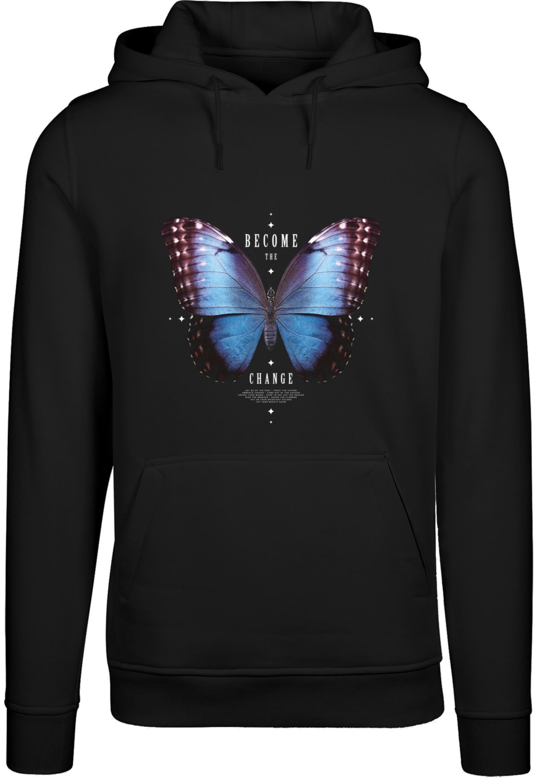 MisterTee Kapuzensweatshirt "MisterTee Herren Become The Change Butterfly H günstig online kaufen
