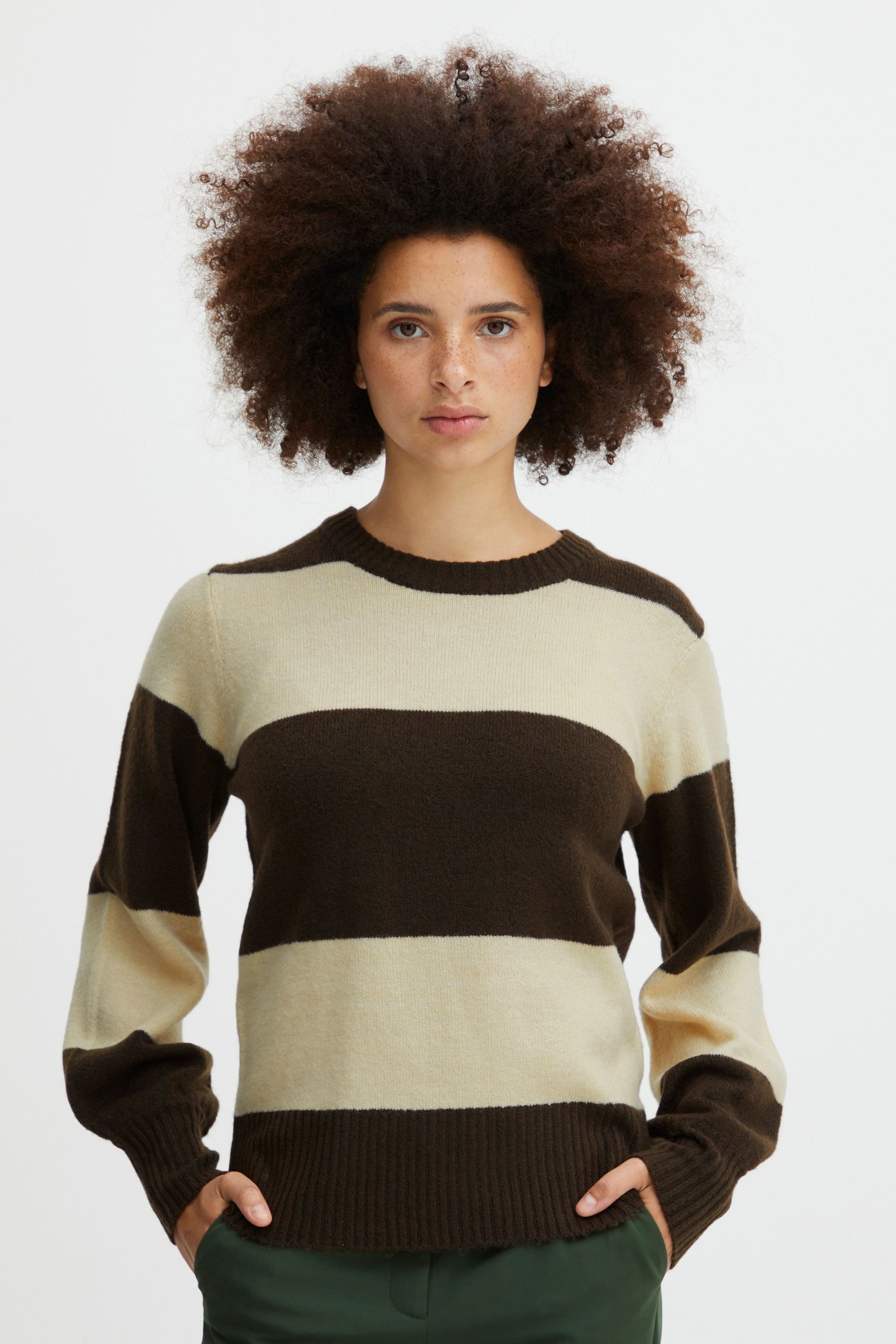 Ichi Strickfleece-Pullover »Strickpullover IHEden«