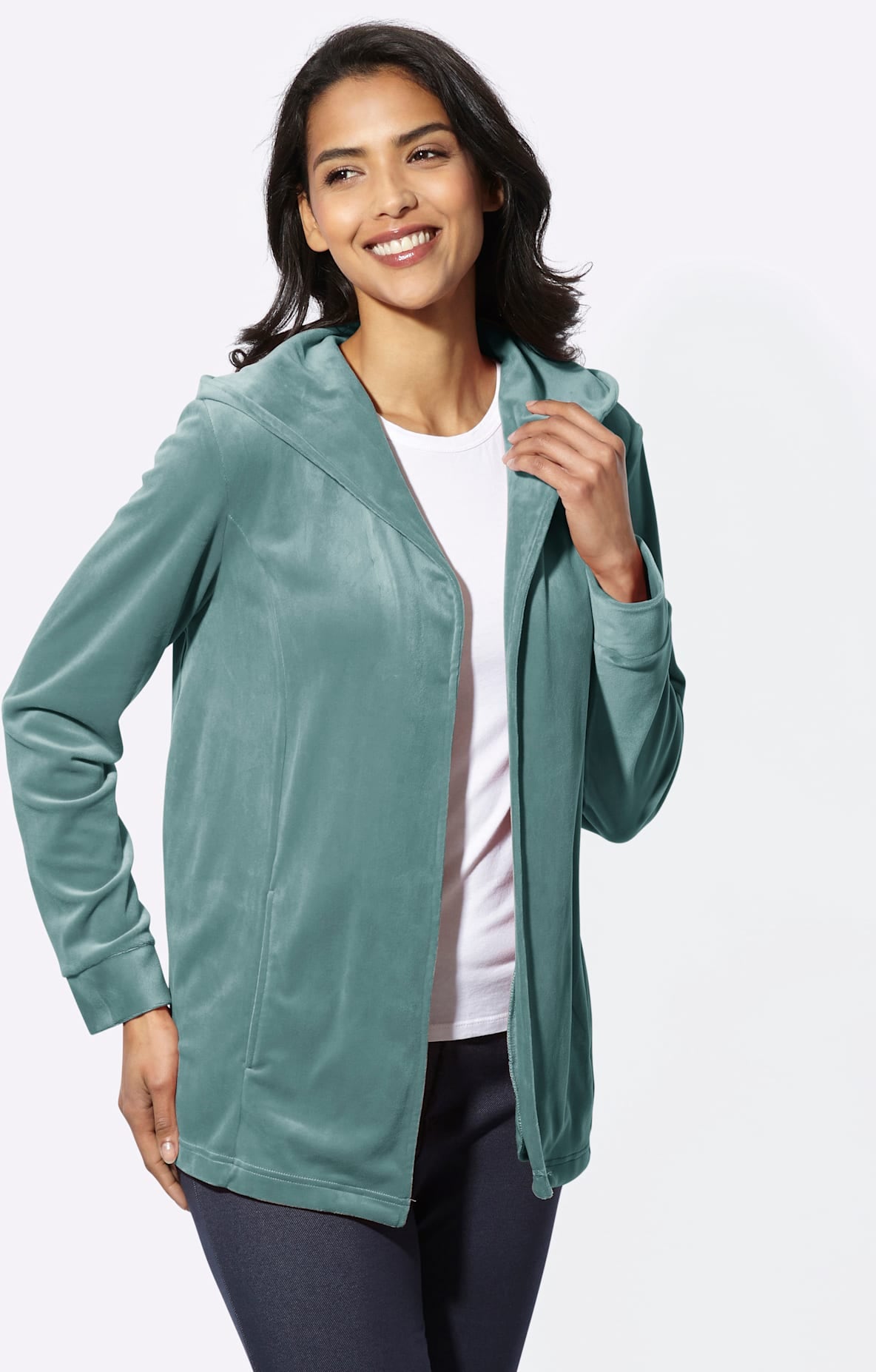   Nickijacke mit Kapuze