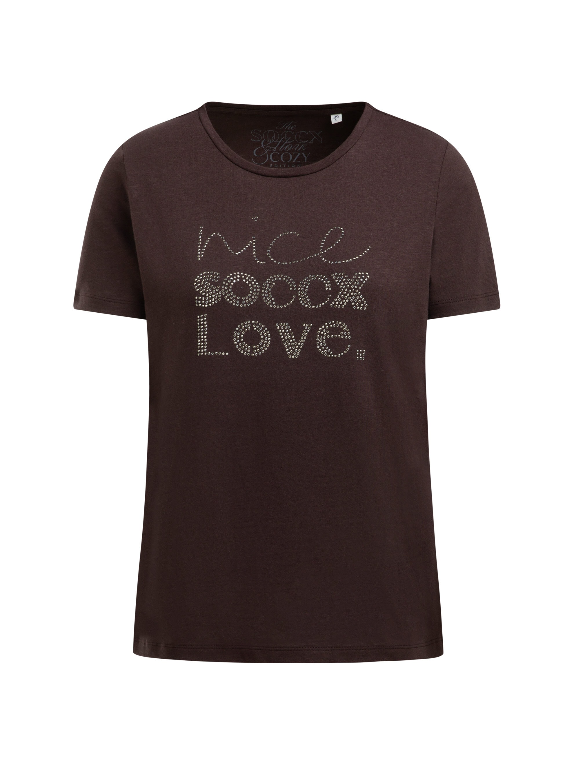 SOCCX Rundhalsshirt mit Glitzersteinchen