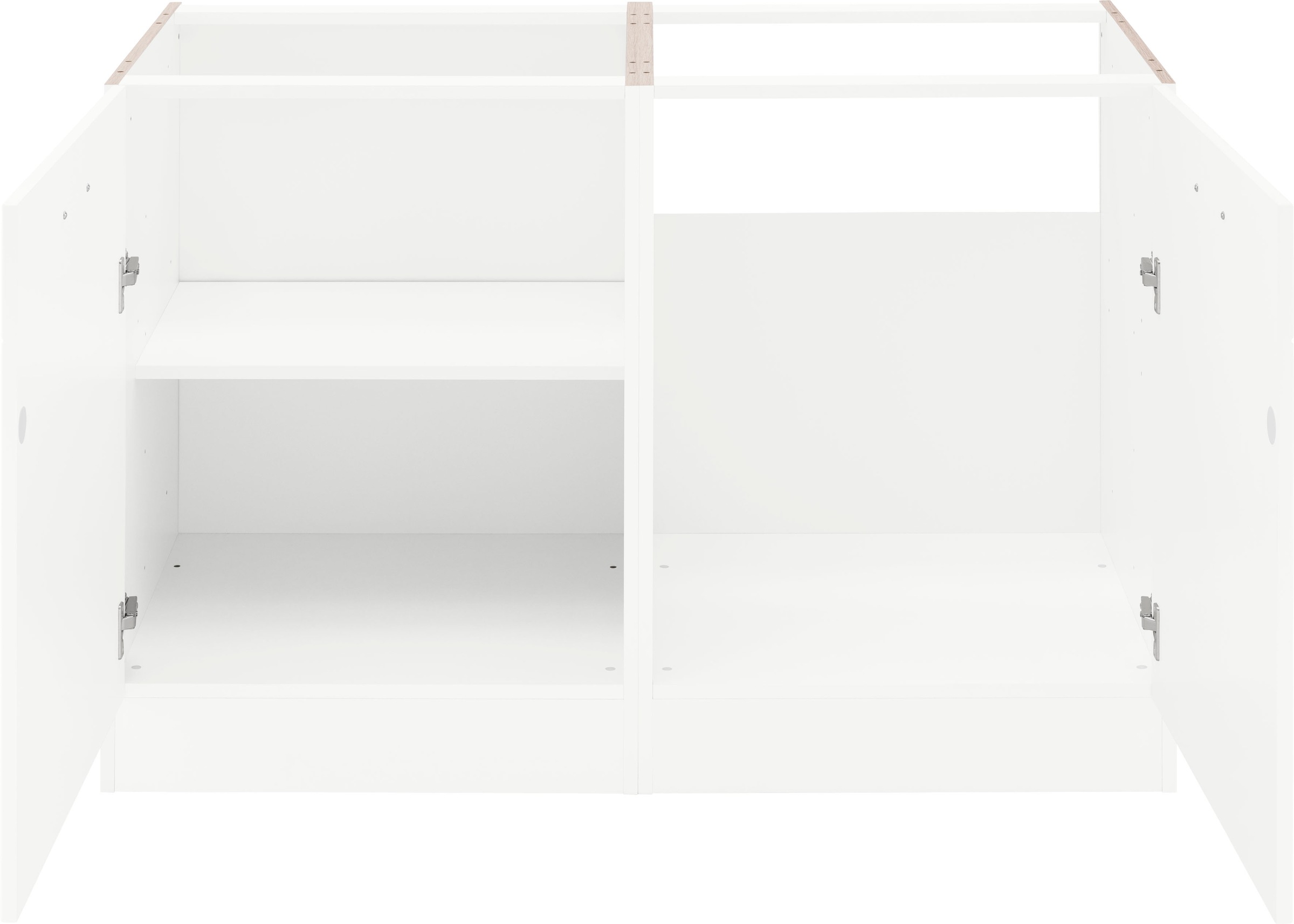 HELD MÖBEL Spülenschrank »Tinnum«, 120 cm breit, MDF-Fronten, Metallgriffe, inklusive Einbauspüle
