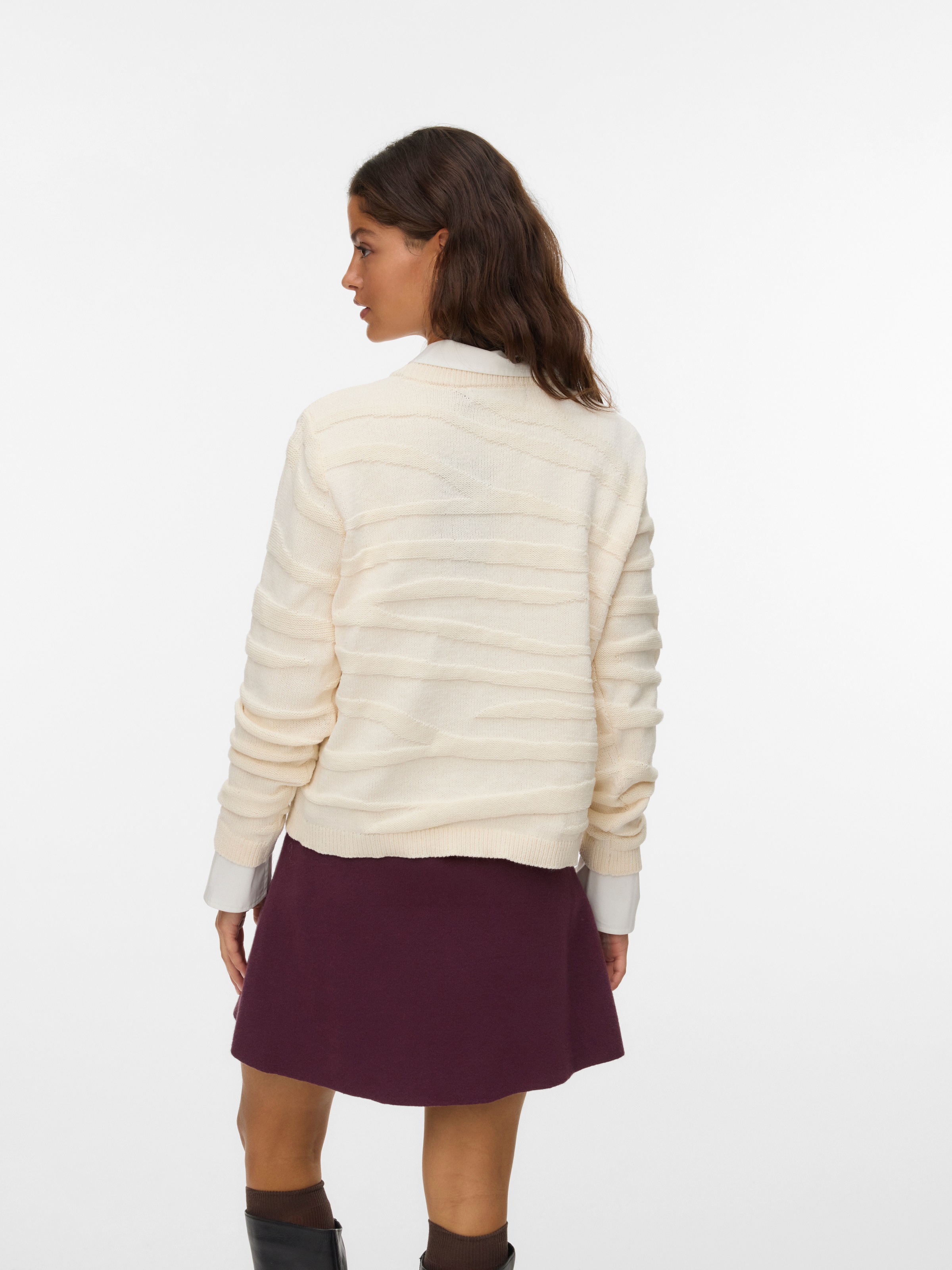 Vero Moda Strickpullover "VMMALOU LS O-NECK PULLOVER BOO" günstig online kaufen