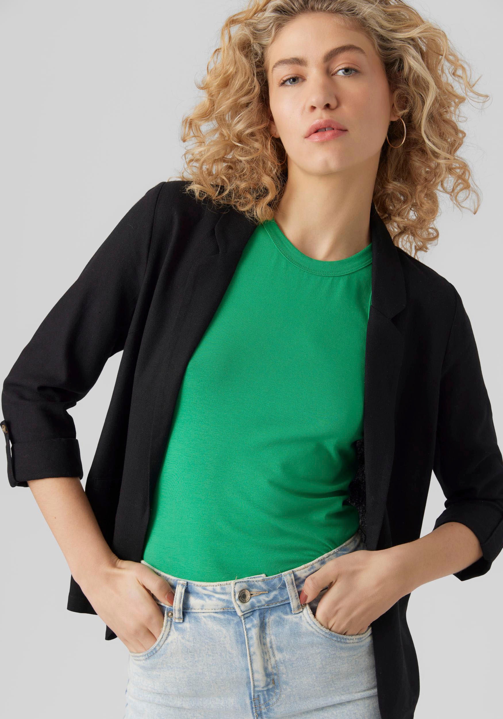 Vero Moda Kurzblazer "VMJESMILO 3/4 LOOSE BLAZER WVN NOOS", mit Leinen günstig online kaufen