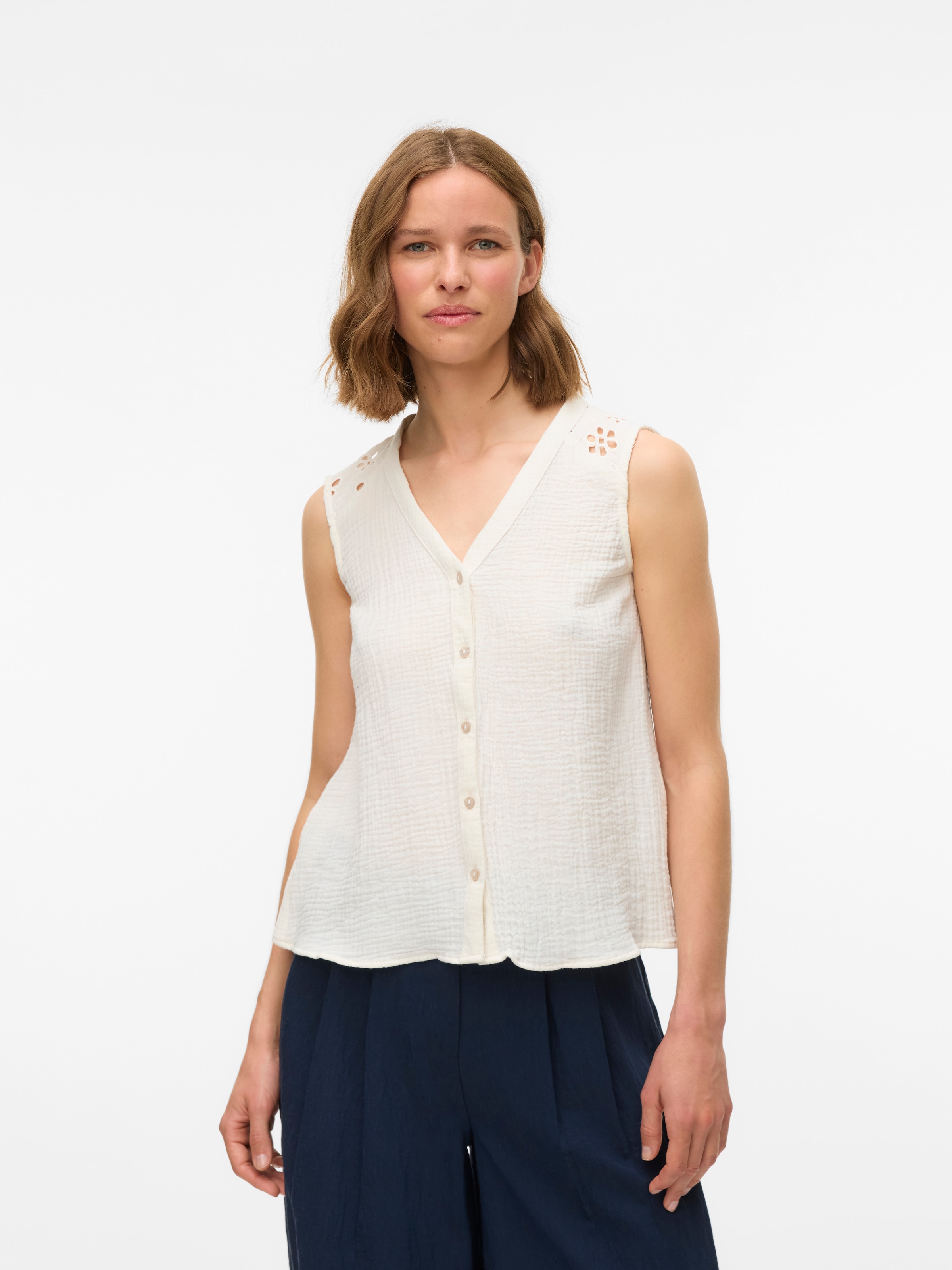 Vero Moda Blusentop "VMNATALI SL TOP WVN GA" günstig online kaufen