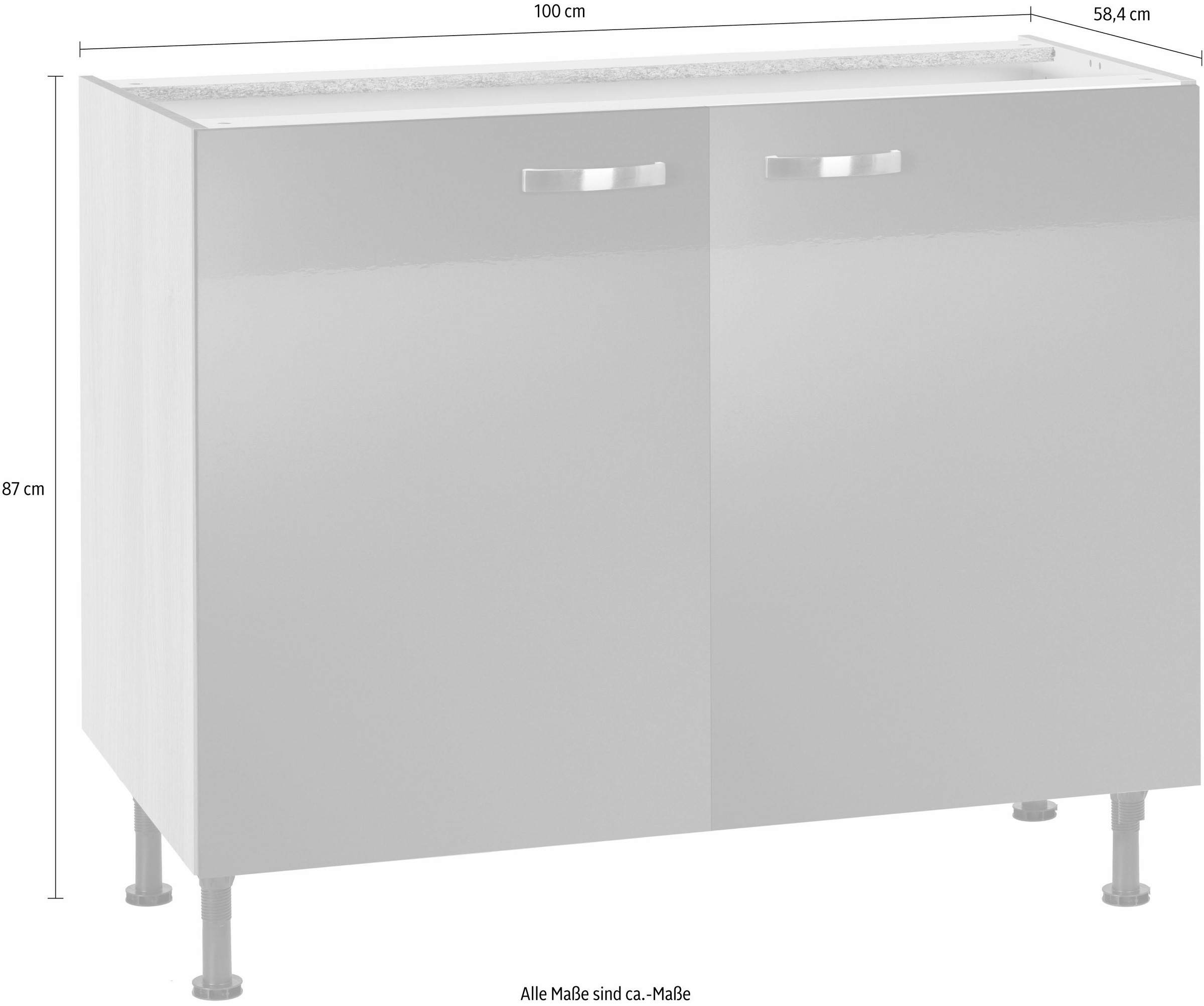 KOCHSTATION Unterschrank »KS-Cara«, Breite 100 cm
