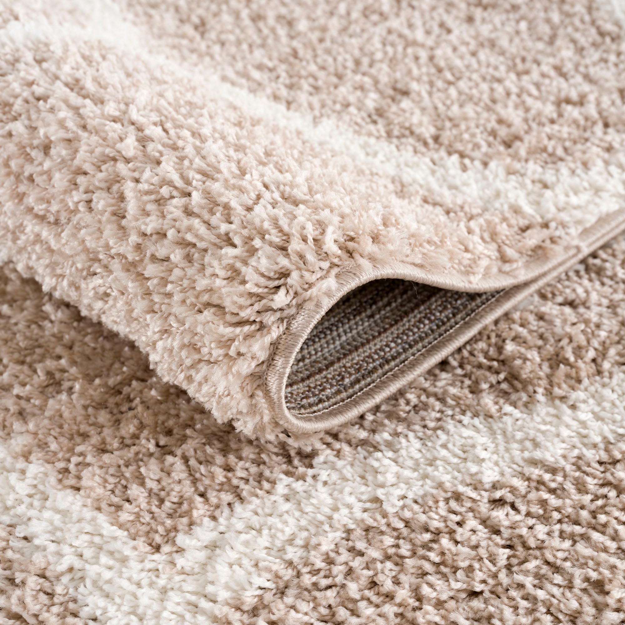 Sanat Hochflor-Teppich »Madrid«, rund, 30 mm Höhe, Wohnzimmer, Langflor, Shaggy Teppich