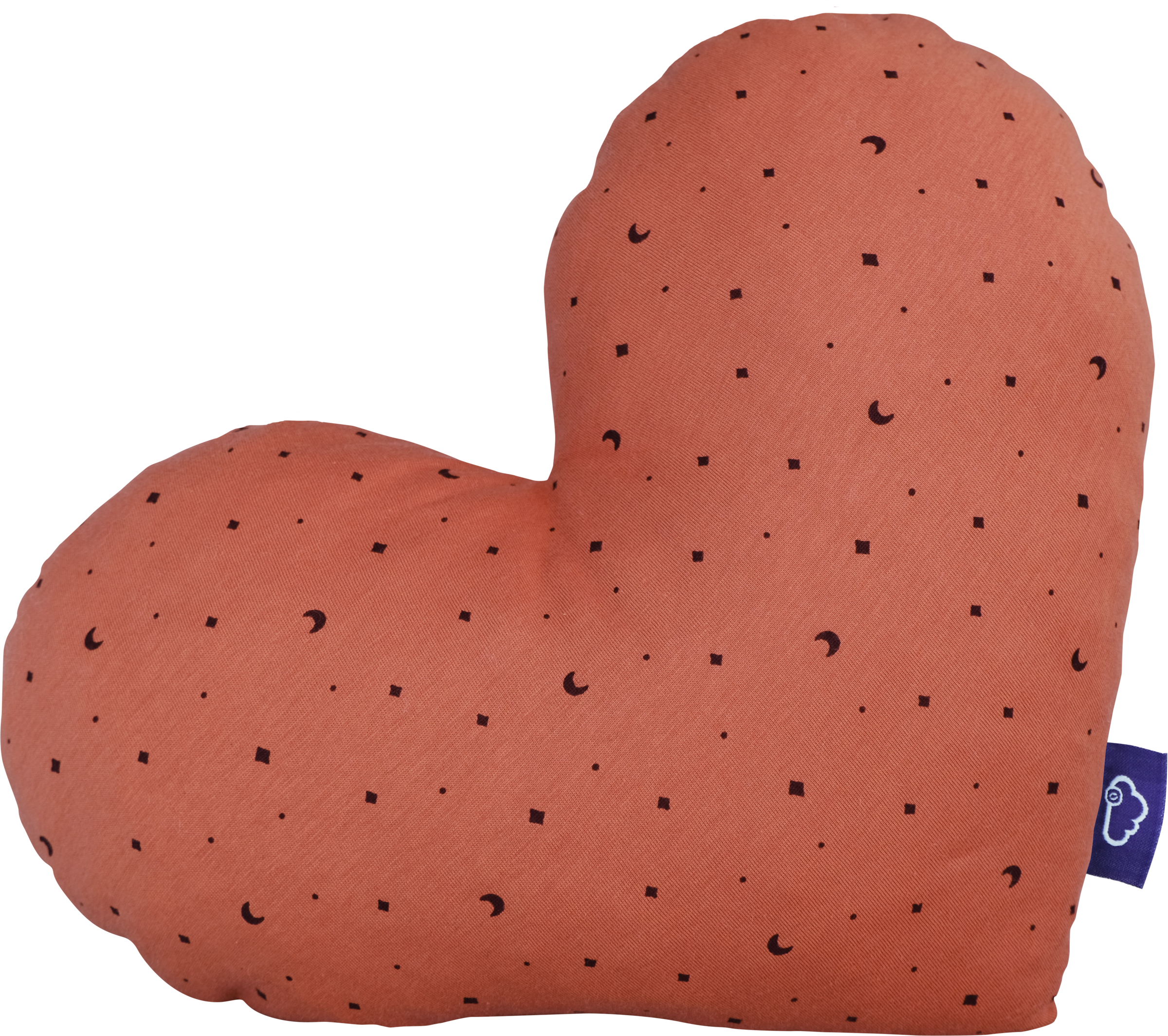 TRÄUMELAND Baby Babykissen "Kuschelkissen Herz"rostrot, gemustert, gemustert, Baumwolle, Dekokissen_Sitzkissen_Kissenhüllen