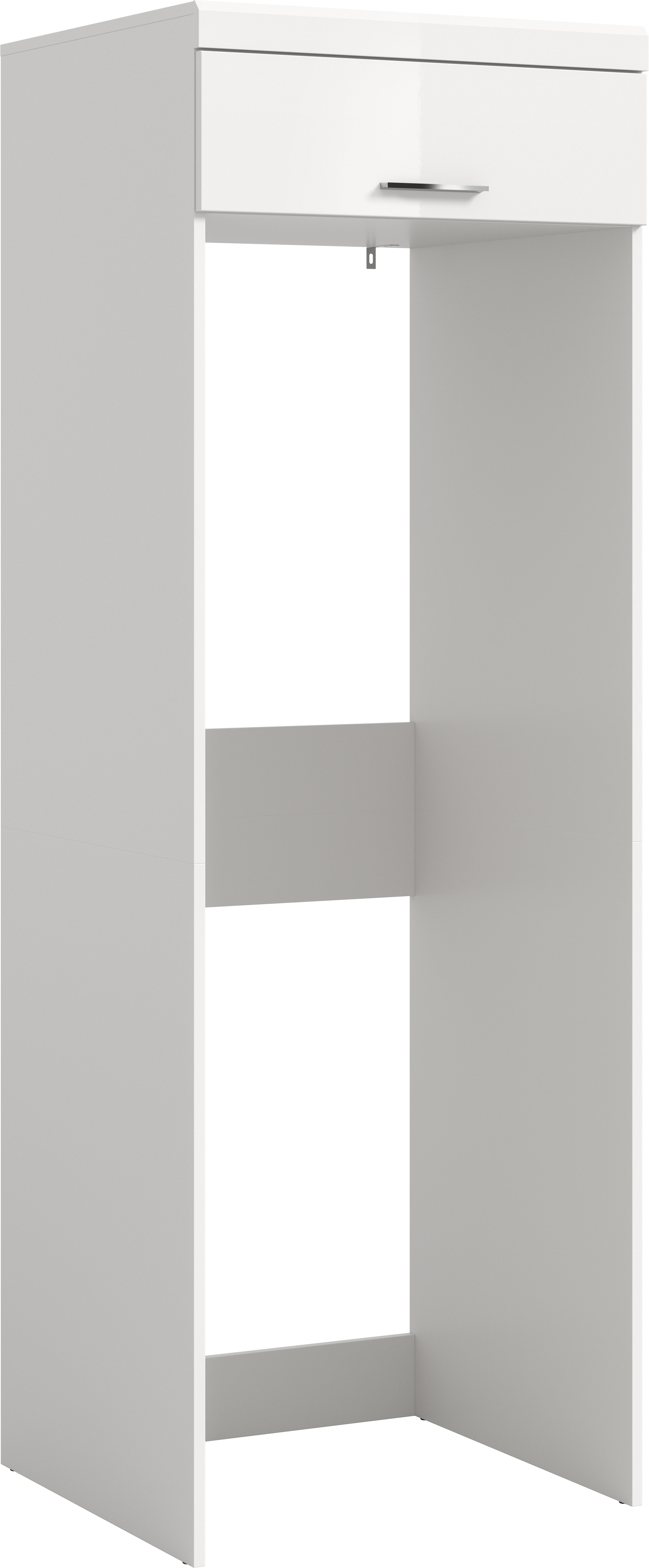 welltime Waschmaschinenumbauschrank "SIENA, Breite 66 cm, für Waschmaschine & Trockner, 1 Klappe, MDF-Front" Überbauschrank, Umbauschrank, Badschrank, Hauswirtschaftsschrank