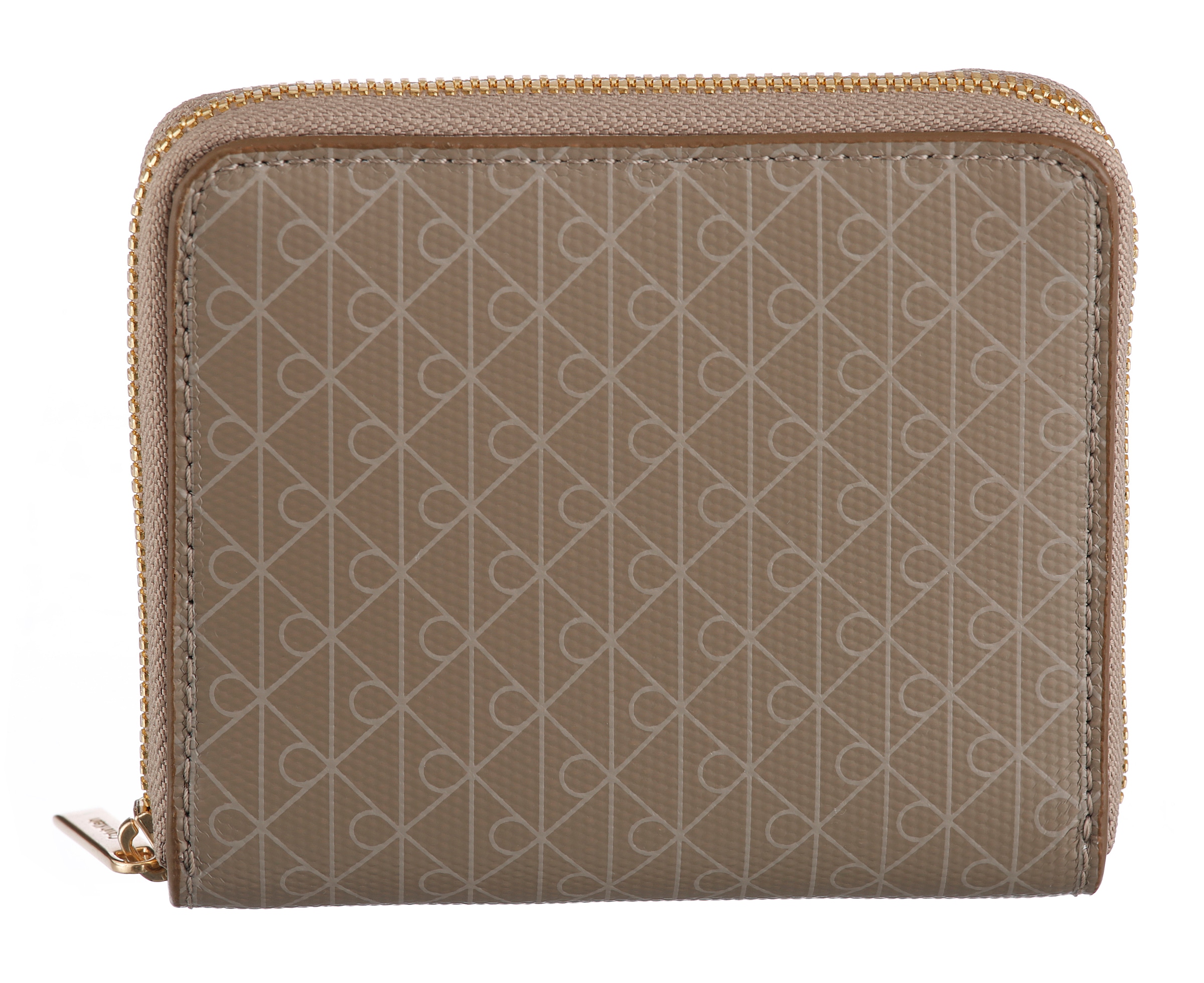 Calvin Klein Geldbörse »AOP SQUARE ZIP AROUND« Geldbeutel, Damen Portemonnaie mit Monogramm-Print