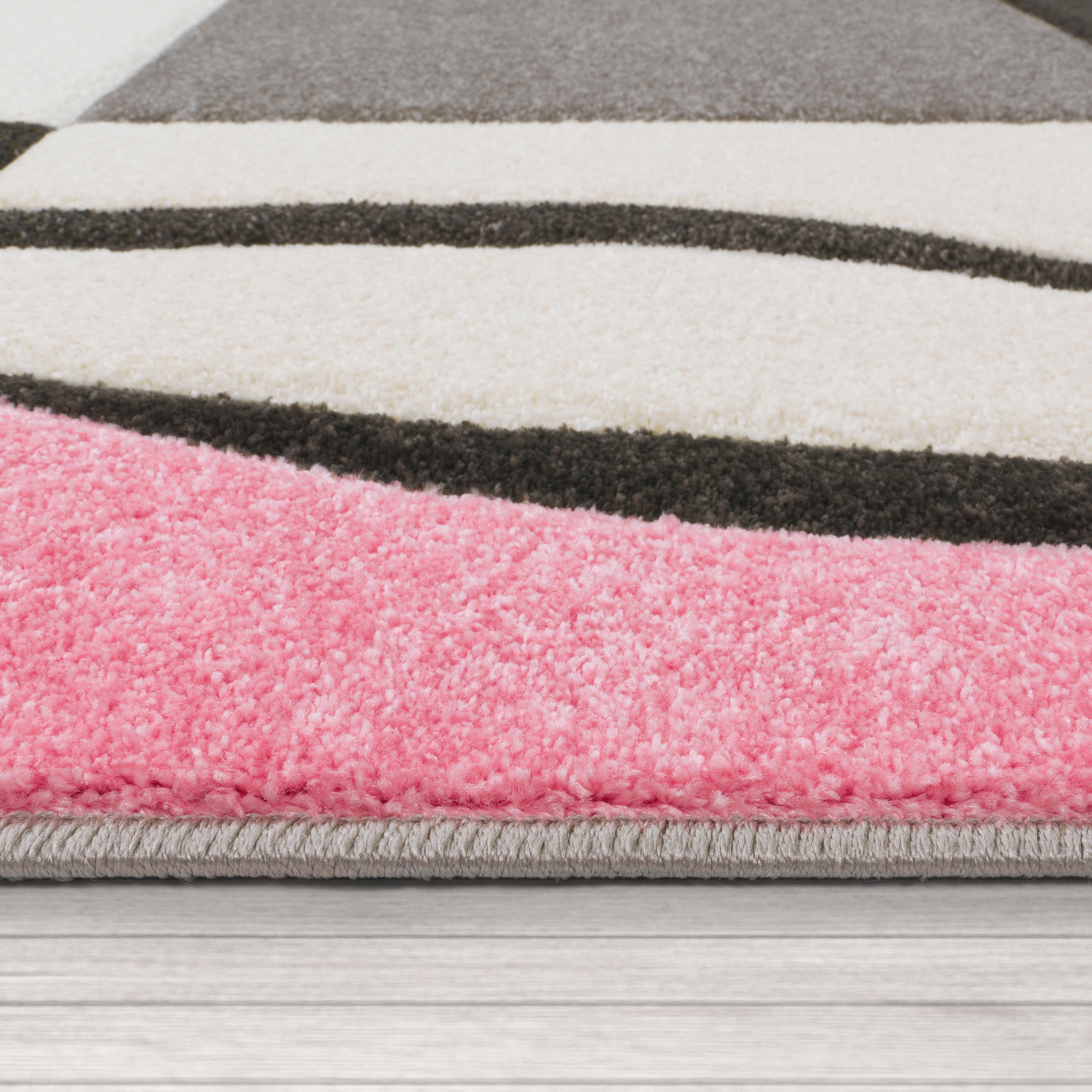 Paco Home Teppich »Lara BAUR Design, 235«, rechteckig, Pastell-Farben, modernes Konturenschnitt mit | Kurzflor