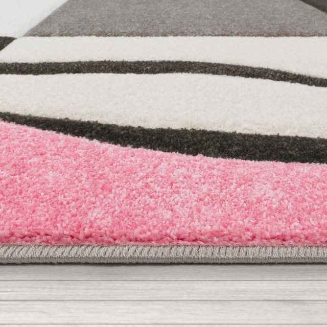 Pastell-Farben, Design, rechteckig, mit »Lara | modernes Konturenschnitt Paco BAUR Teppich Home Kurzflor, 235«,