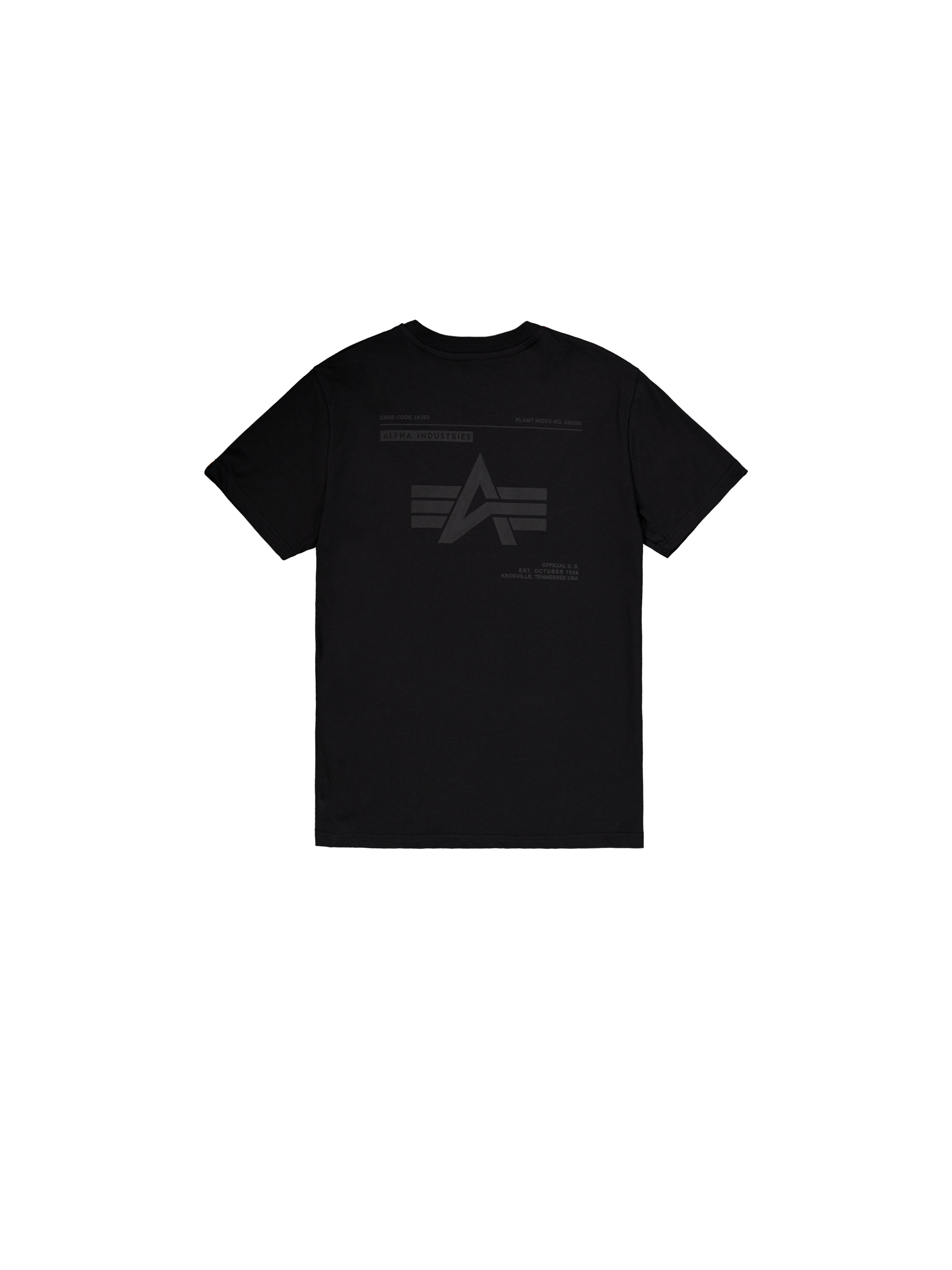 Alpha Industries Label Back Print T-Shirt Black/Black 3XL 3