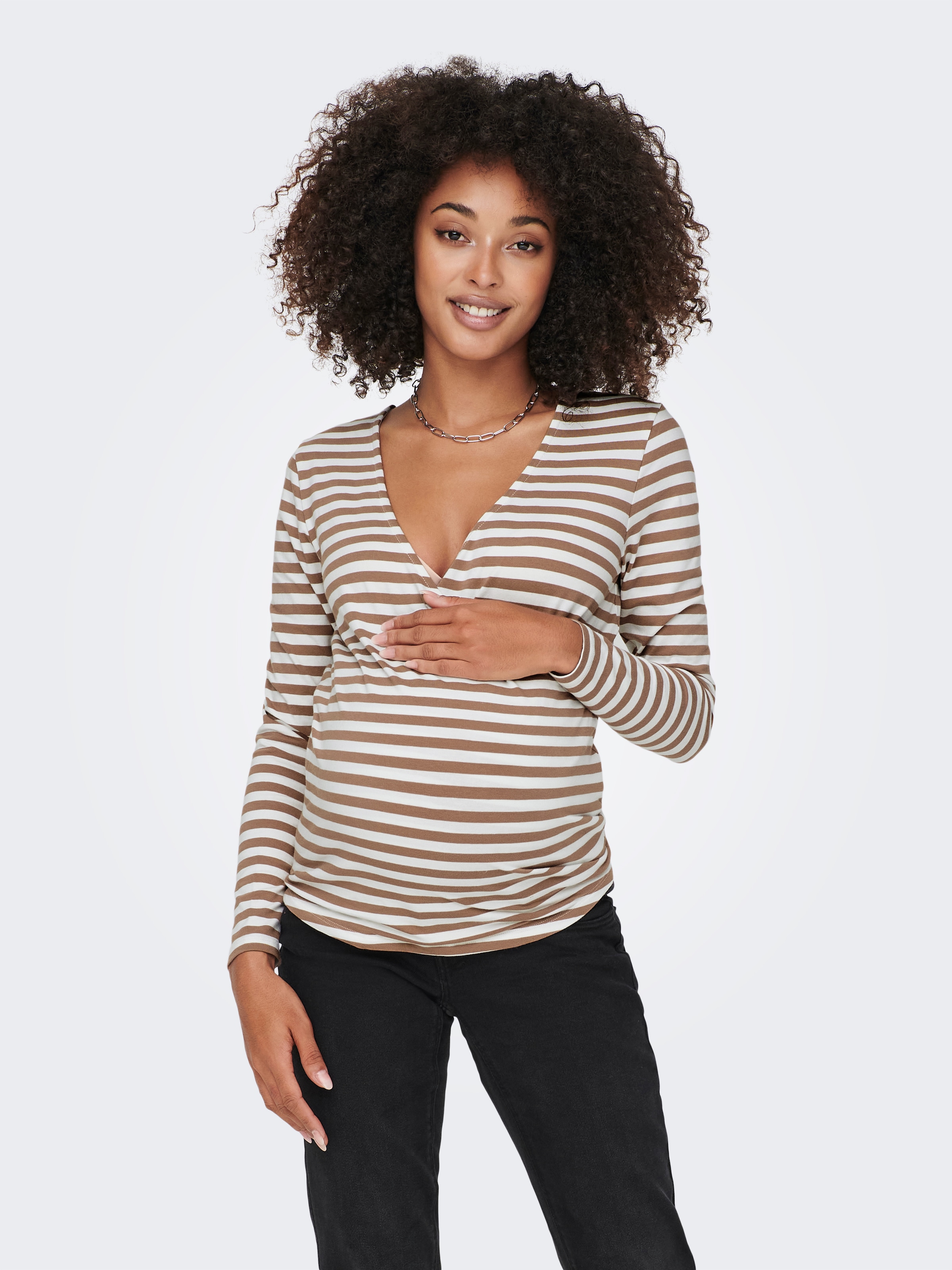 ONLY MATERNITY Umstandsshirt "OLMJOY L/S WRAP TOP JRS" günstig online kaufen