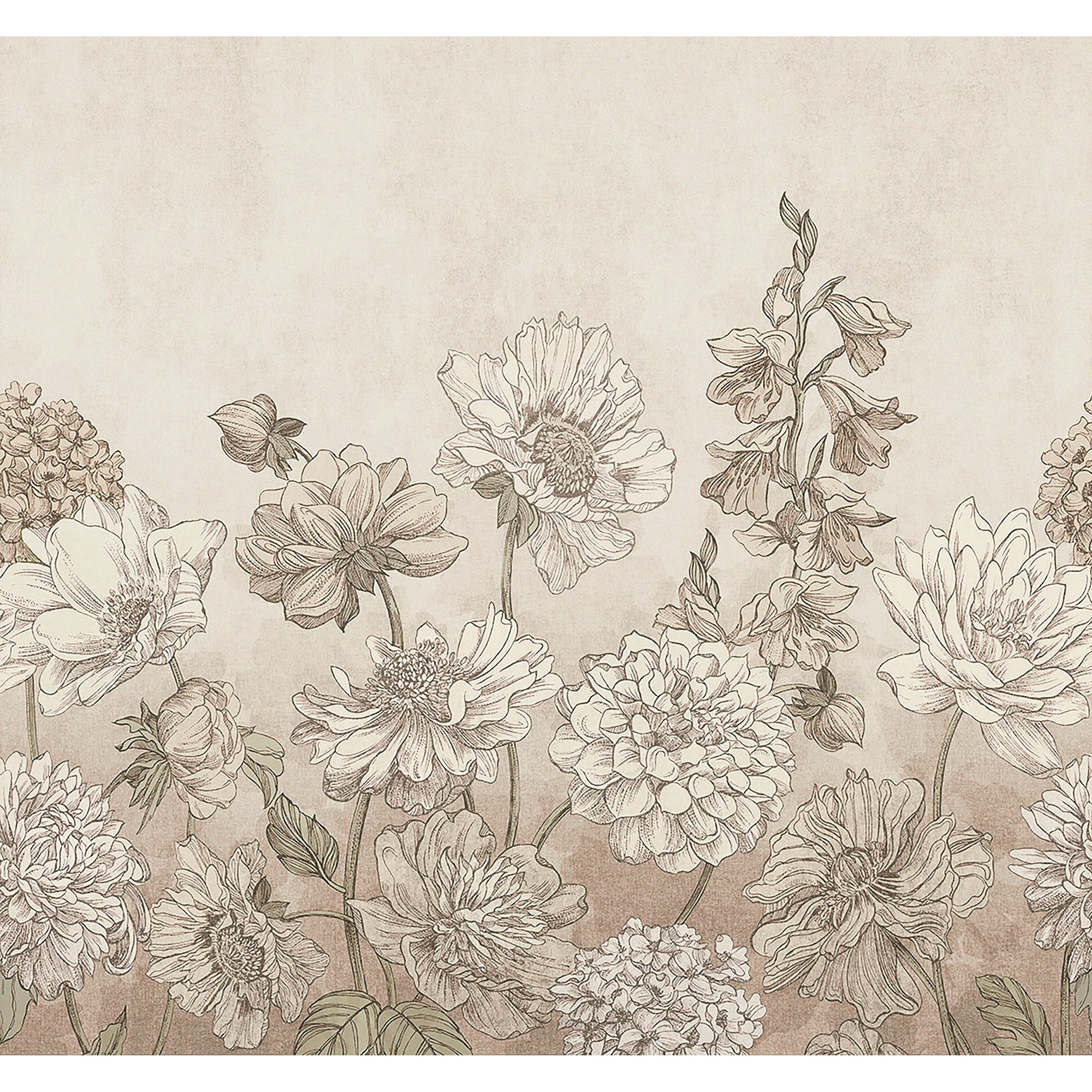 Art for the home Mural Muted Floral Mural 126341FXST