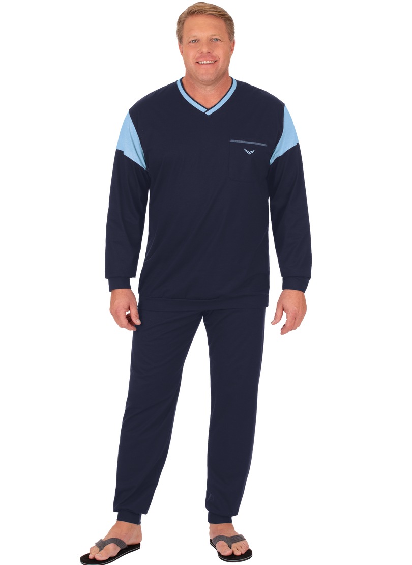 Trigema Schlafanzug "TRIGEMA Schlafanzug in modischem Design", 1 Stk. günstig online kaufen
