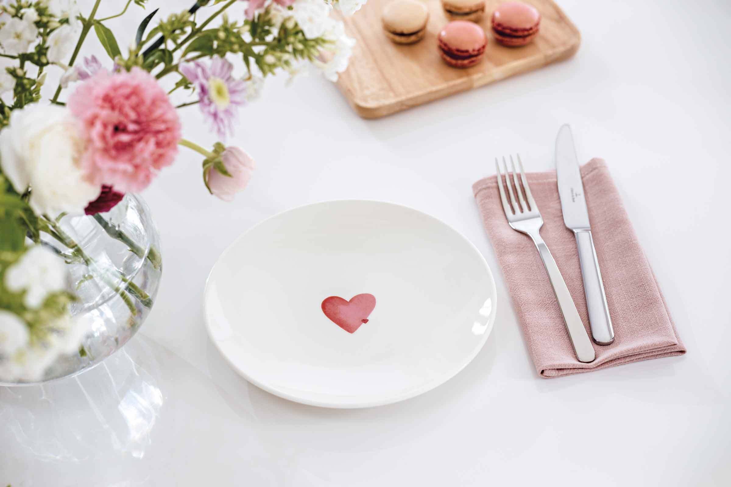Villeroy & Boch Frühstücksteller »Frühstücksteller With Love ø 21,2 cm 5er Set bunt«