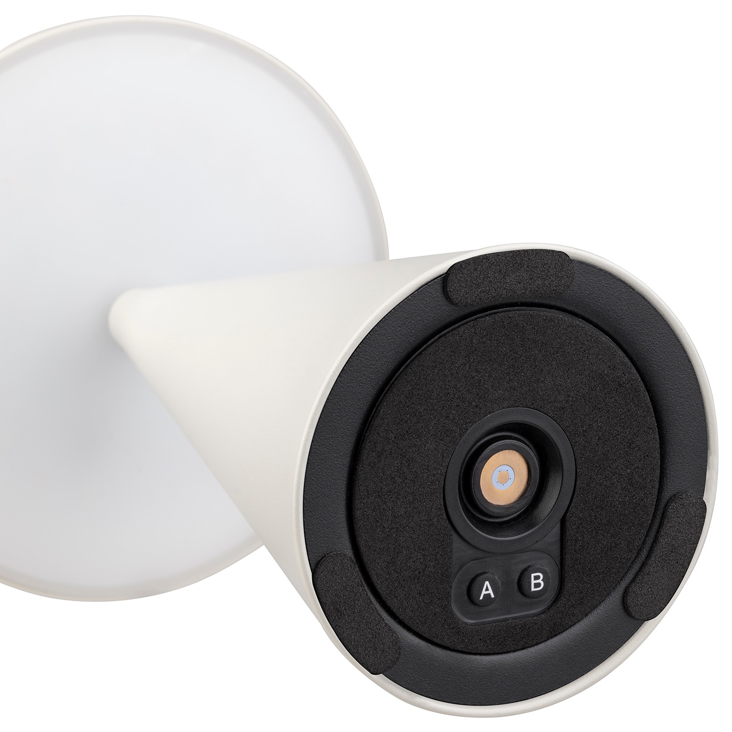 APS LED Tischleuchte »Akku-Tischleuchte "CONE", Höhe 18 cm«, 1 flammig, Leuchtmittel LED-Modul | LED fest integriert, inkl. Ladestation, USB-Ladekabel und Fernbedienung