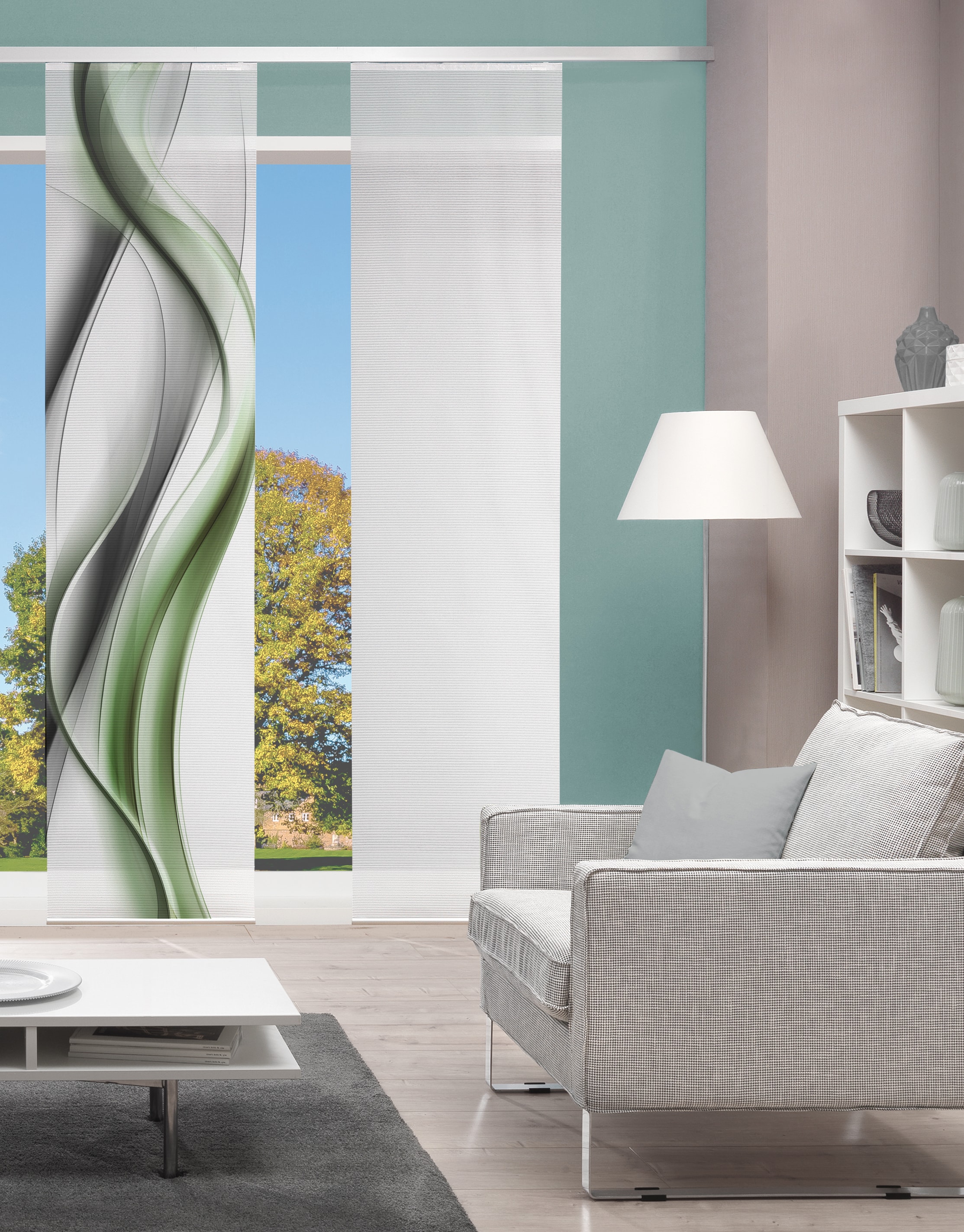 Vision S Schiebegardine "CARA" Paneelwagen 1 Stk. tlg. Schiebevorhang Bambu günstig online kaufen