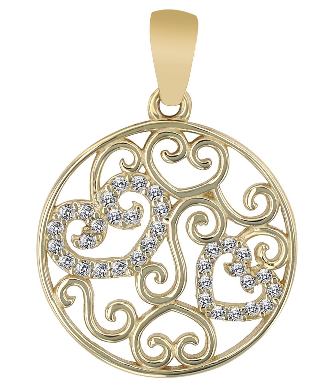 Kettenanhänger ADELIA´S "hochwertiger Herz Anhänger aus 333 Gold", gold, Schmuckanhänger, Damen, Gelbgold 333 Gold, Gelbgold 333, Gold, Kettenanhänger