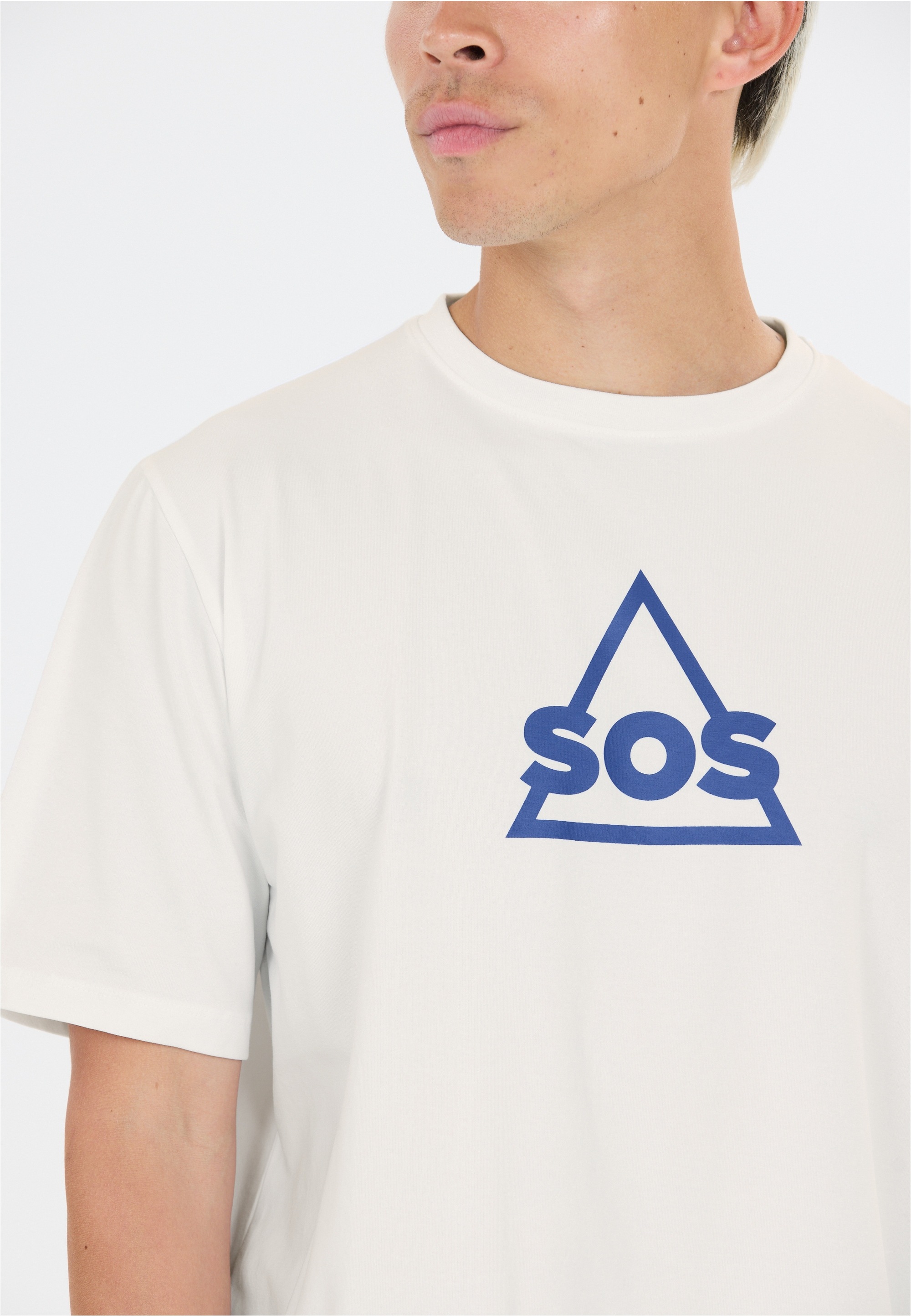 SOS Funktionsshirt »Kvitfjell« mit biologischer Baumwolle und subtilem SOS-Print