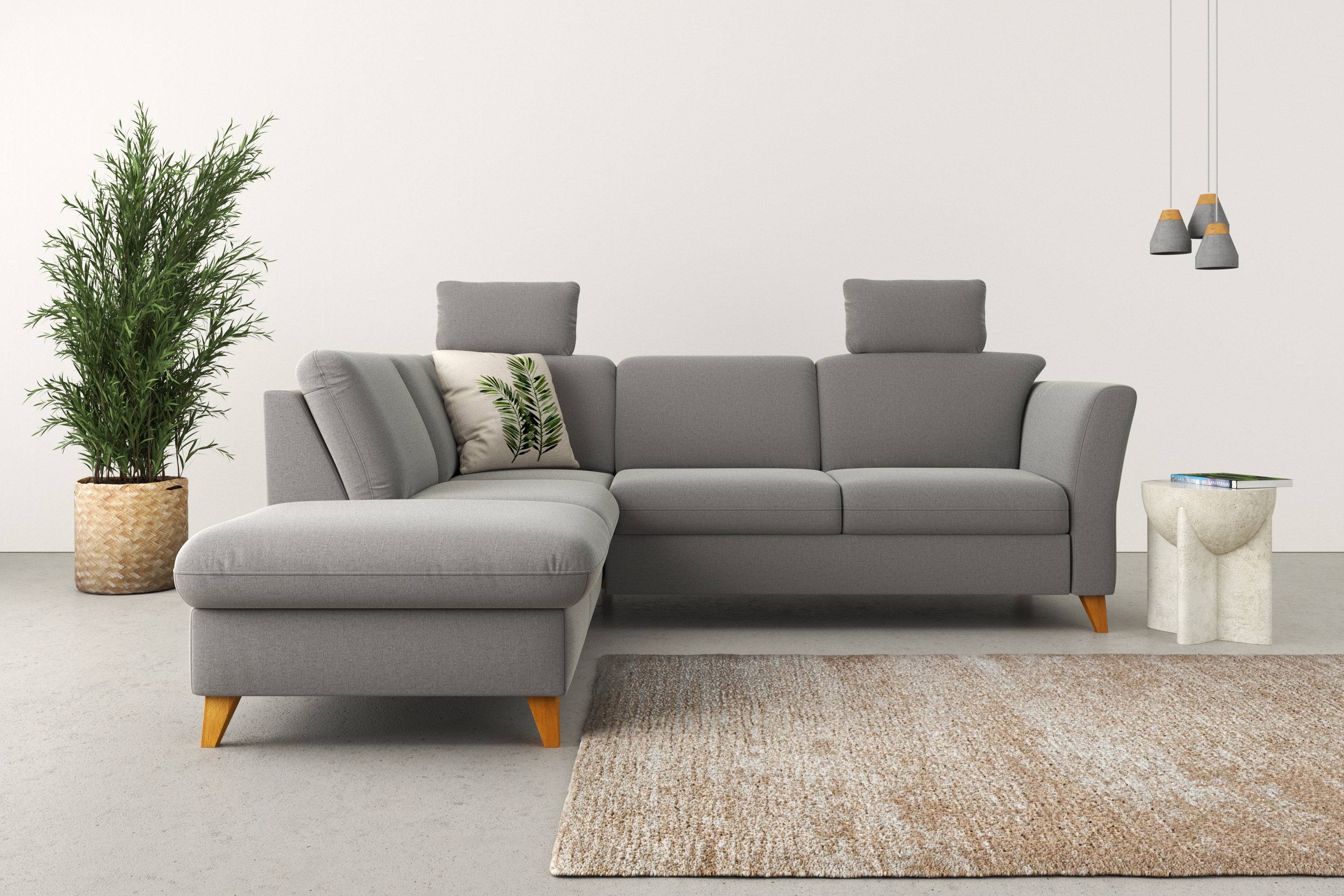 Home affaire Ecksofa "Trelleborg L-Form" Federkern-Polsterung, wahlweise mit Schlaffunktion und Stauraum