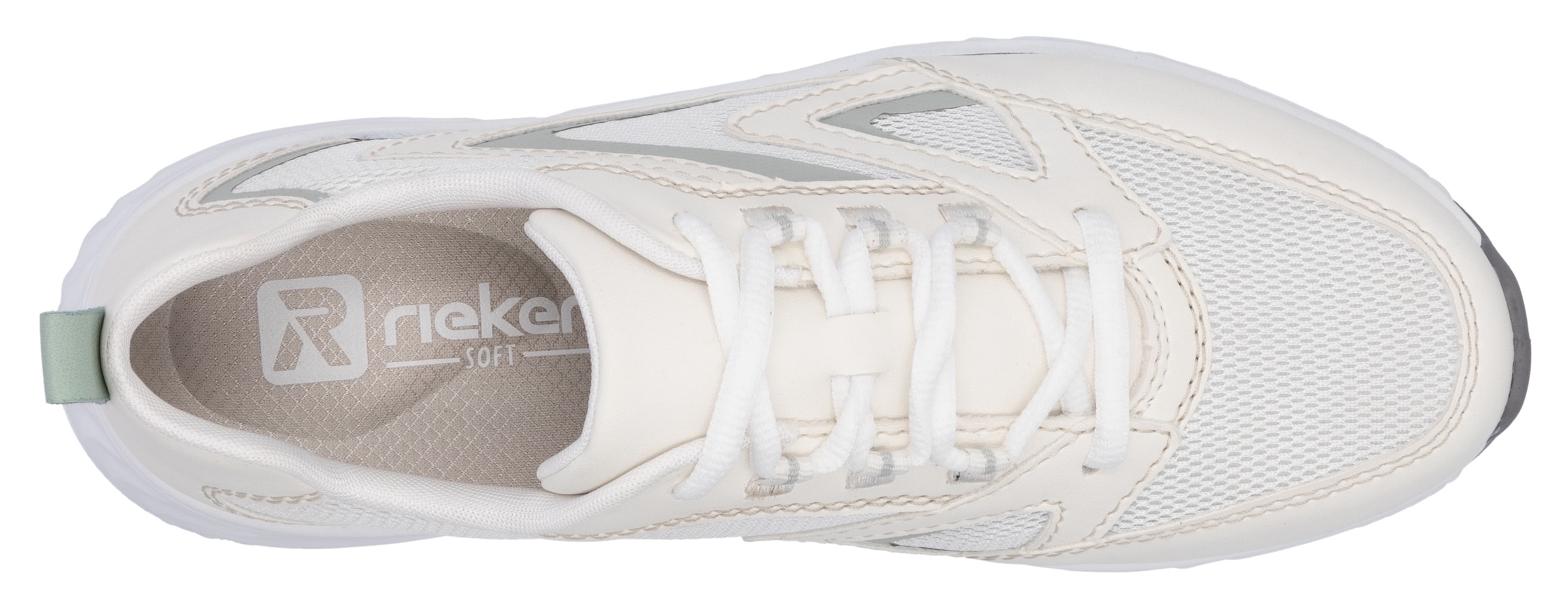 RIEKER Sport Keilsneaker, Halbschuh, Schnürschuh, Freizeitsneaker mit gepolstertem Schaftrand