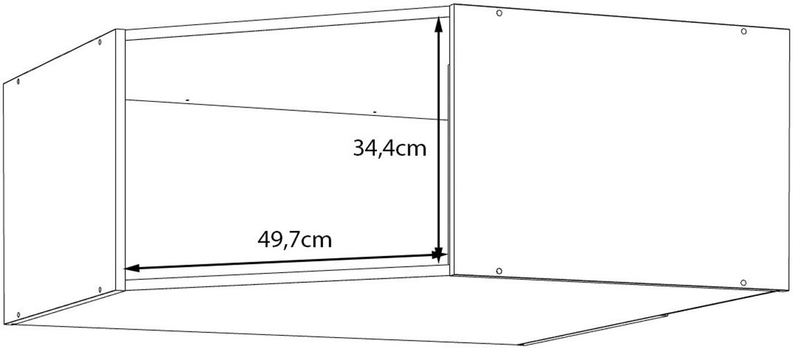 FORTE Schrankaufsatz, Eckschrankaufsatz, Stauraum, optimale Raumnutzung
