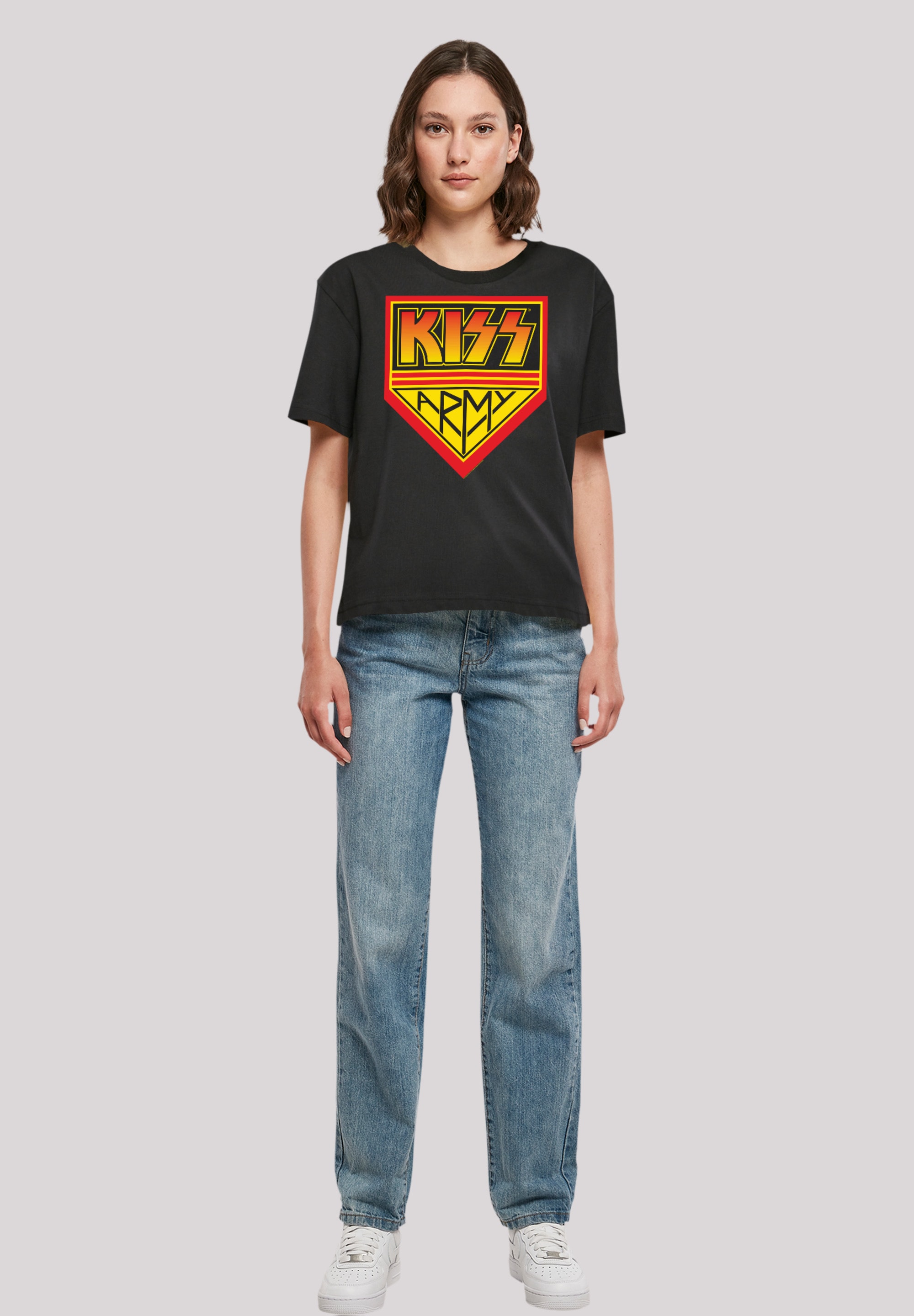F4NT4STIC T-Shirt »Kiss Rock Band Army Logo«, Premium Qualität, Musik, By Rock Off