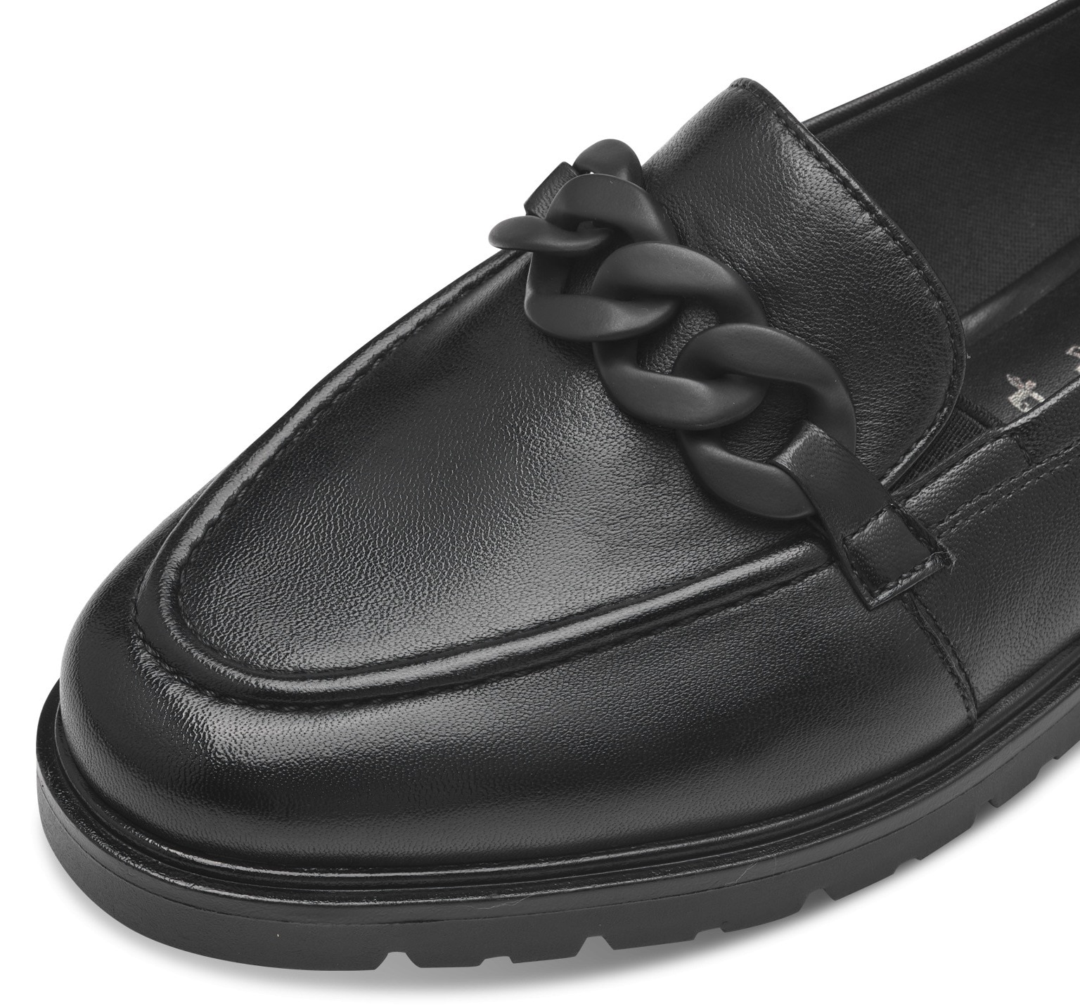 Tamaris Slipper, Loafer, Halbschuh, Schlupfschuh mit eleganter Zierkette