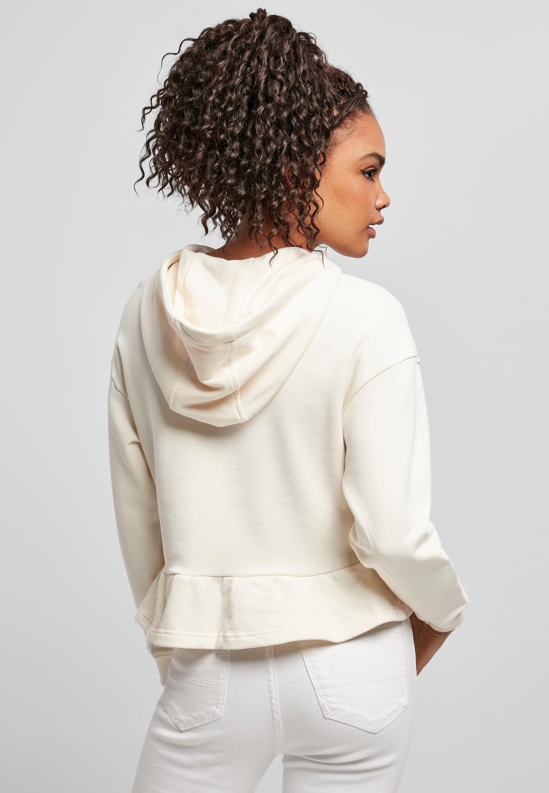 URBAN CLASSICS Kapuzenpullover »Urban Classics Damen Ladies Organic Volants Hoody«, (1 tlg.)