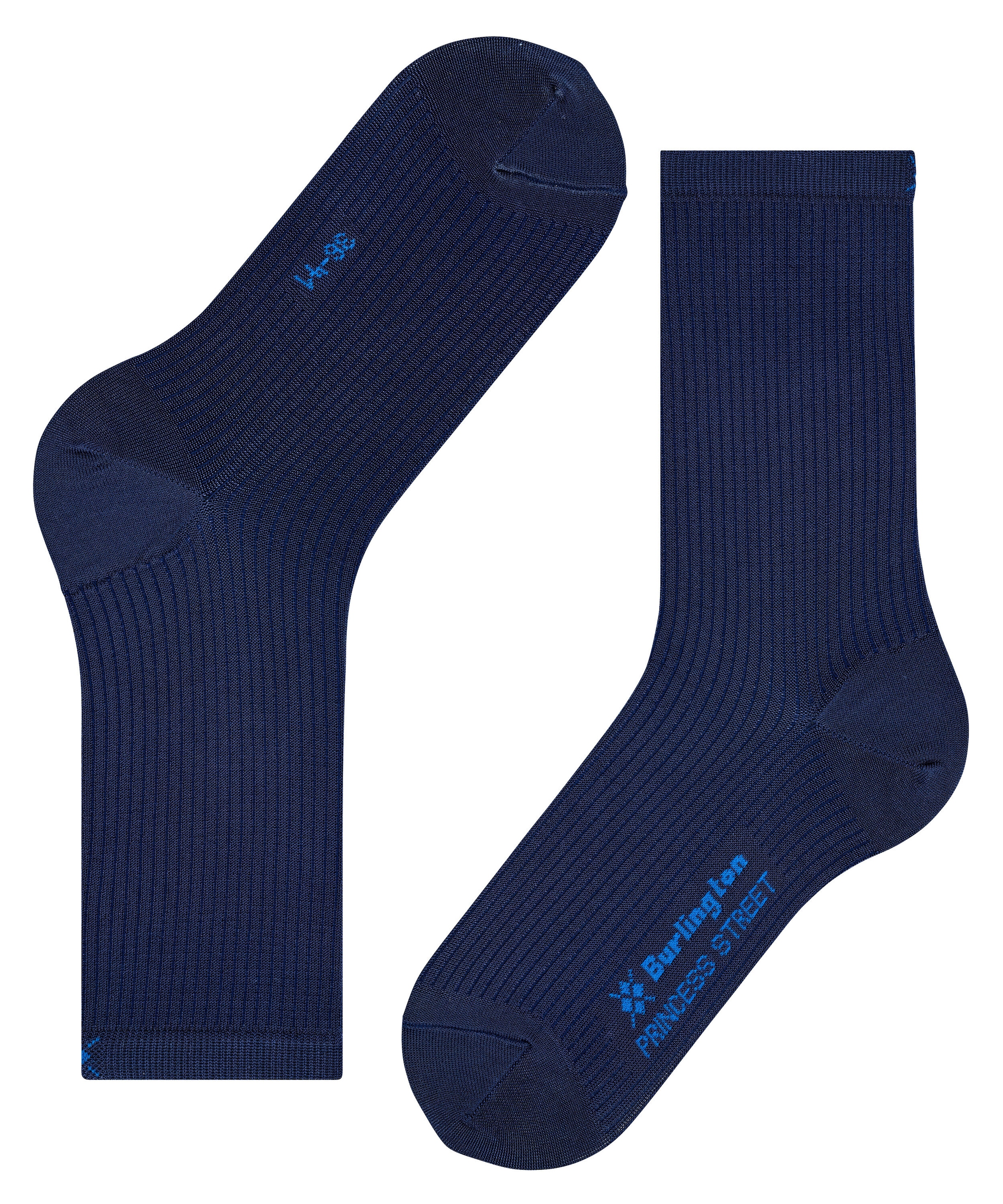 Burlington Socken »Princess Street« Einheitsgröße 36-41, feine Rippenstruktur, Viskosemischung