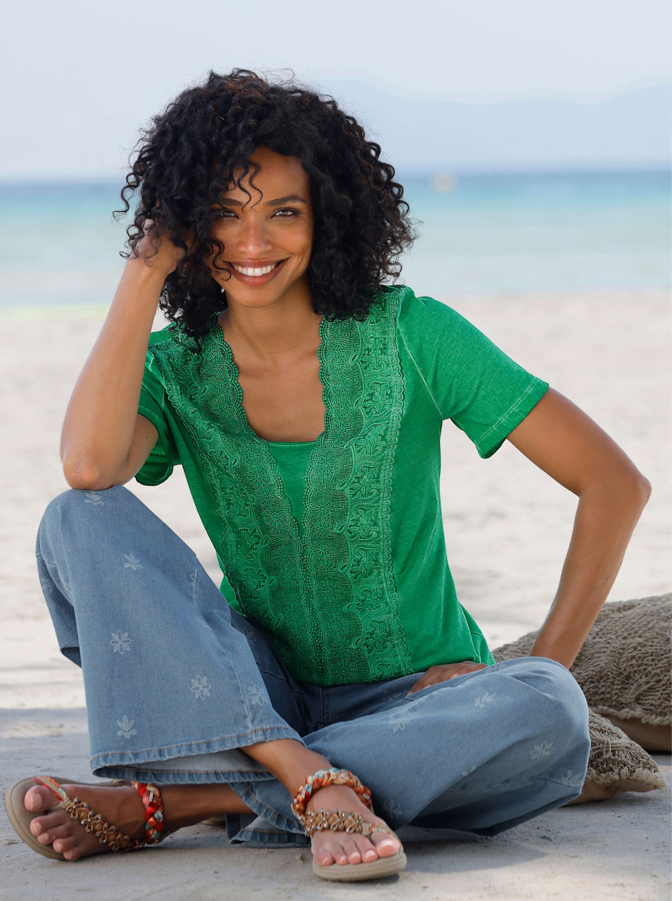 heine Spitzenshirt "Shirt" 1 tlg. tlg. günstig online kaufen