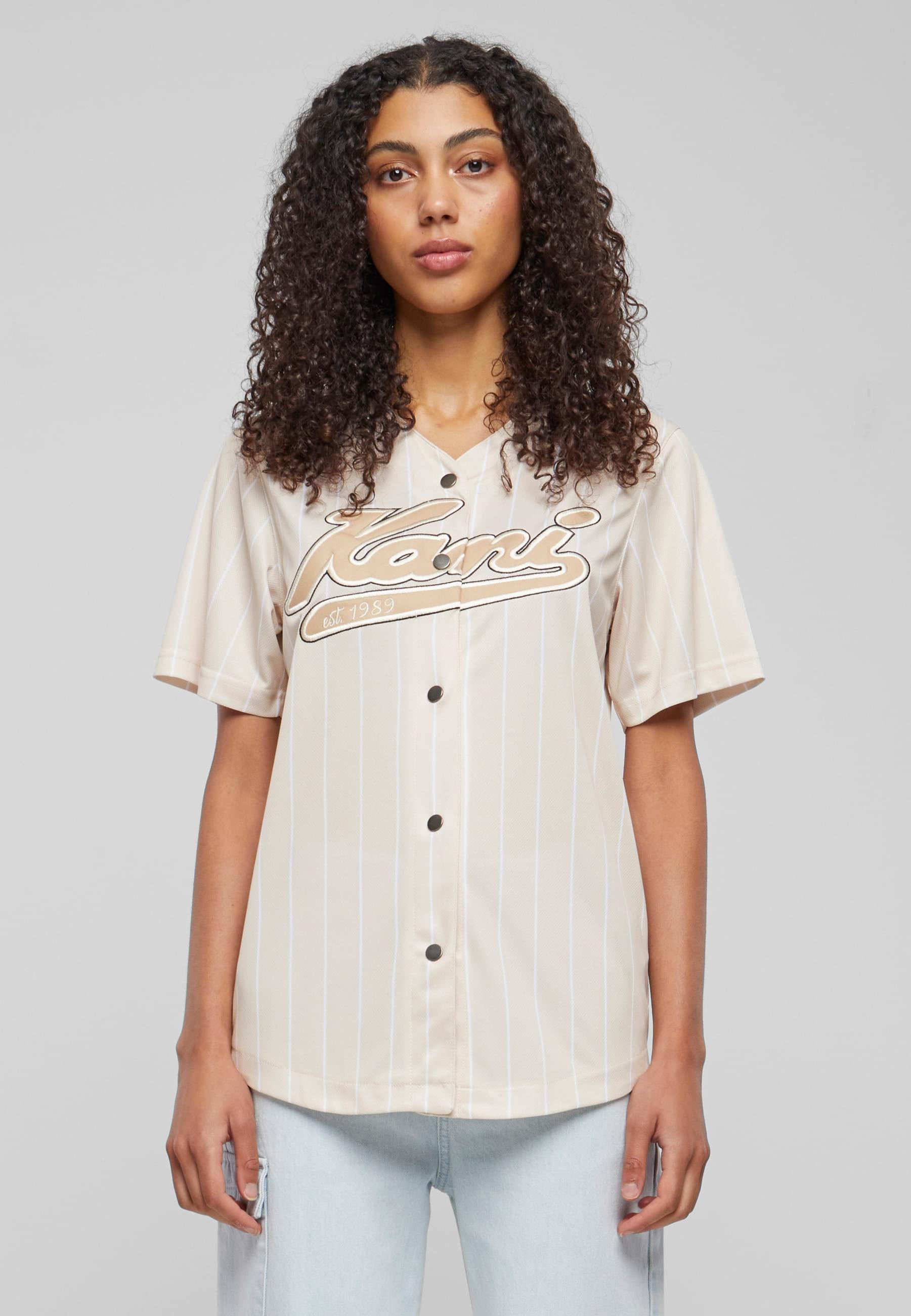Karl Kani Langarmhemd »Karl Kani Damen KW233-035-1 KK Varsity Pinstripe Baseball Shirt«