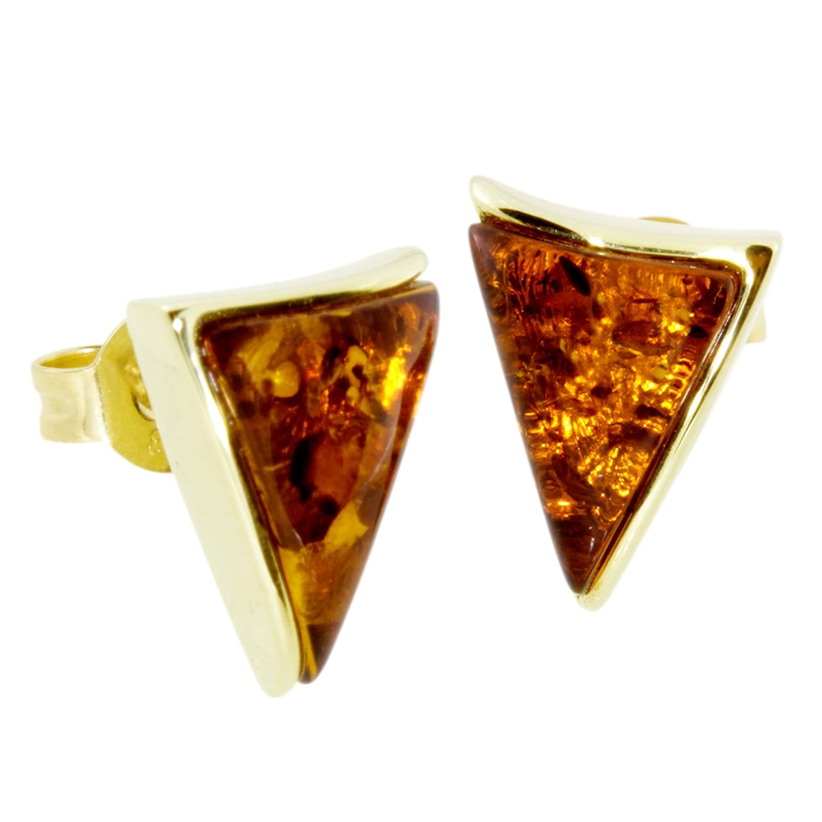 Paar Ohrstecker OSTSEE-SCHMUCK "Ostsee-Schmuck Ohrstecker Levke Ohrstecker Levke", gelb, Ohrringe, Damen, 12 x 9mm, Gelbgold 333