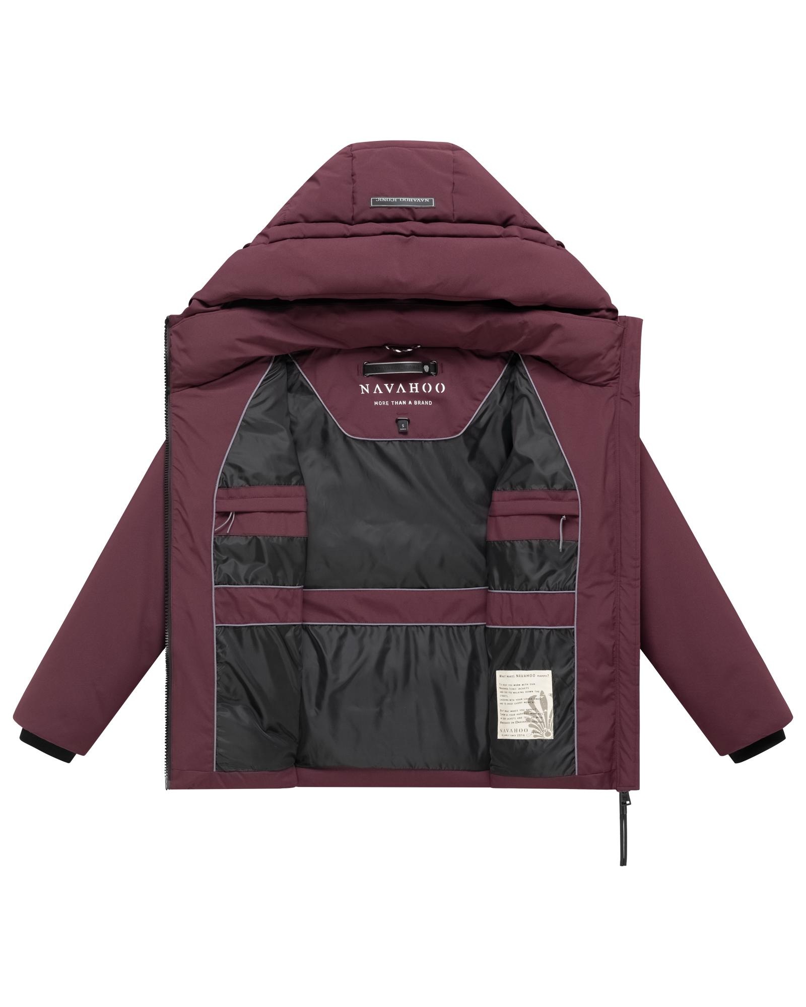 Navahoo Steppjacke »Wattewunder XIV« mit Kapuze Damen Winterjacke mit Taillengürtel
